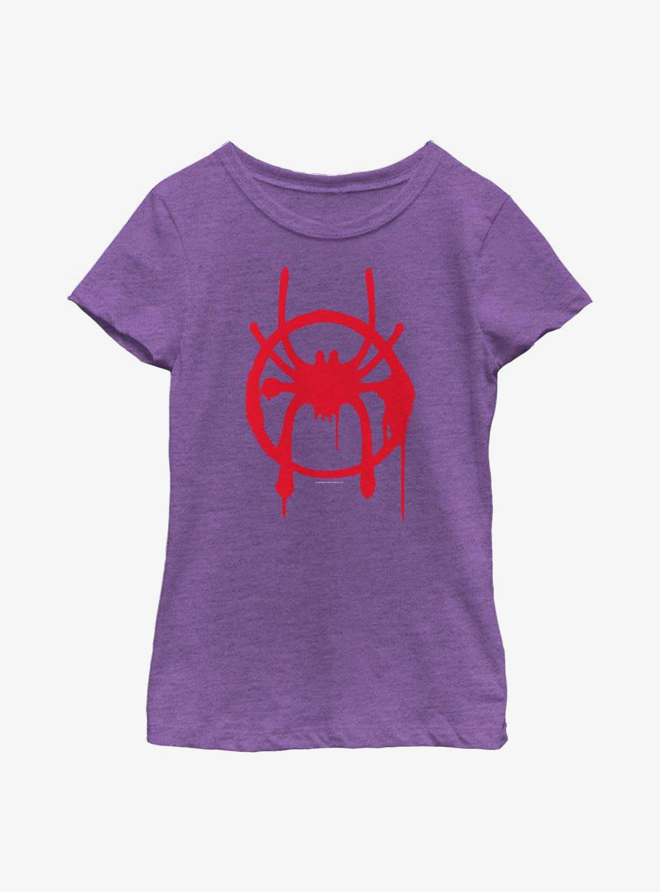 Marvel Spider-Man : Into The Spiderverse Miles Symbol Youth Girls T-Shirt, , hi-res