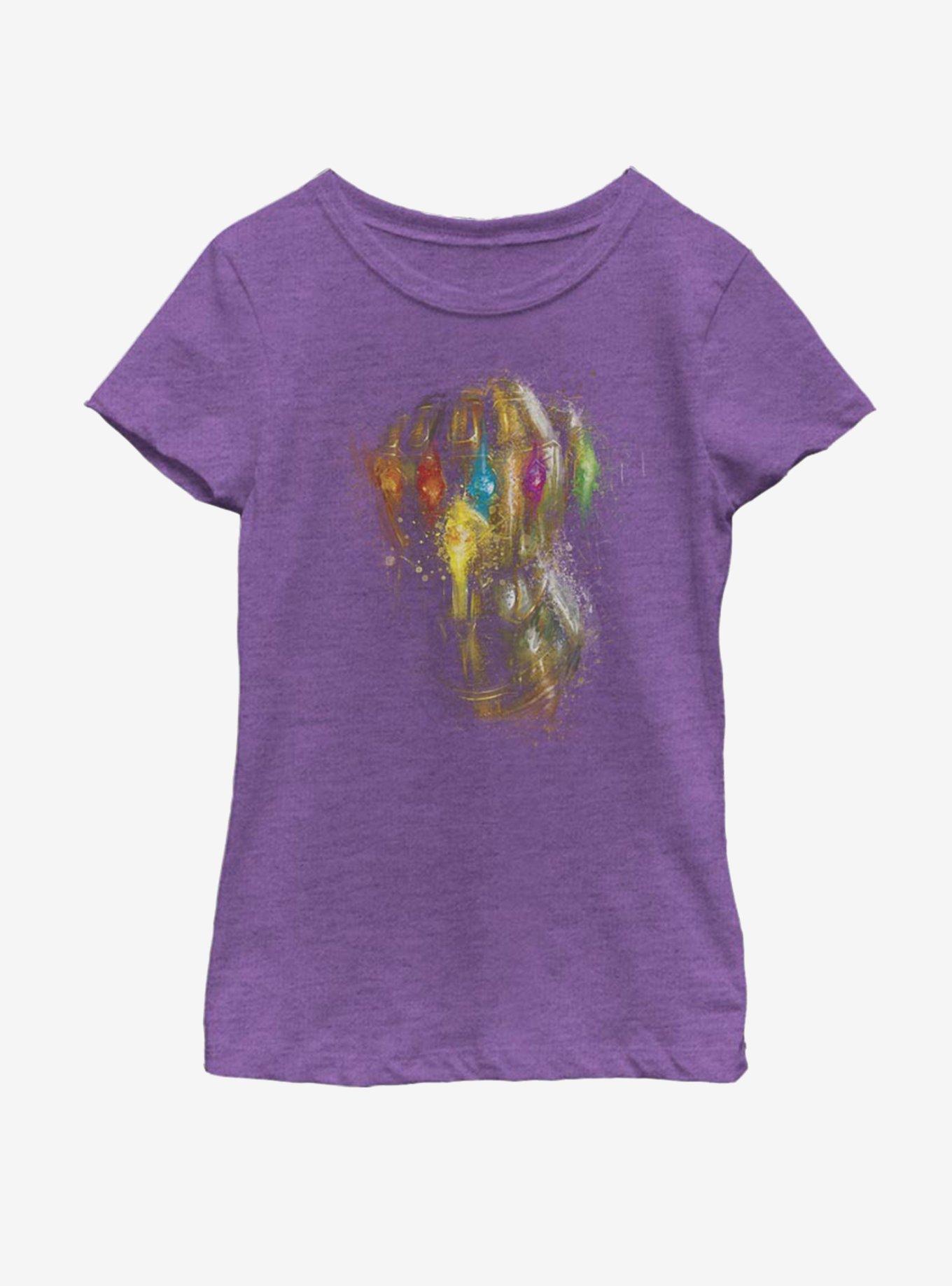 Marvel Spider-Man Painting Glove Youth Girls T-Shirt, PURPLE BERRY, hi-res