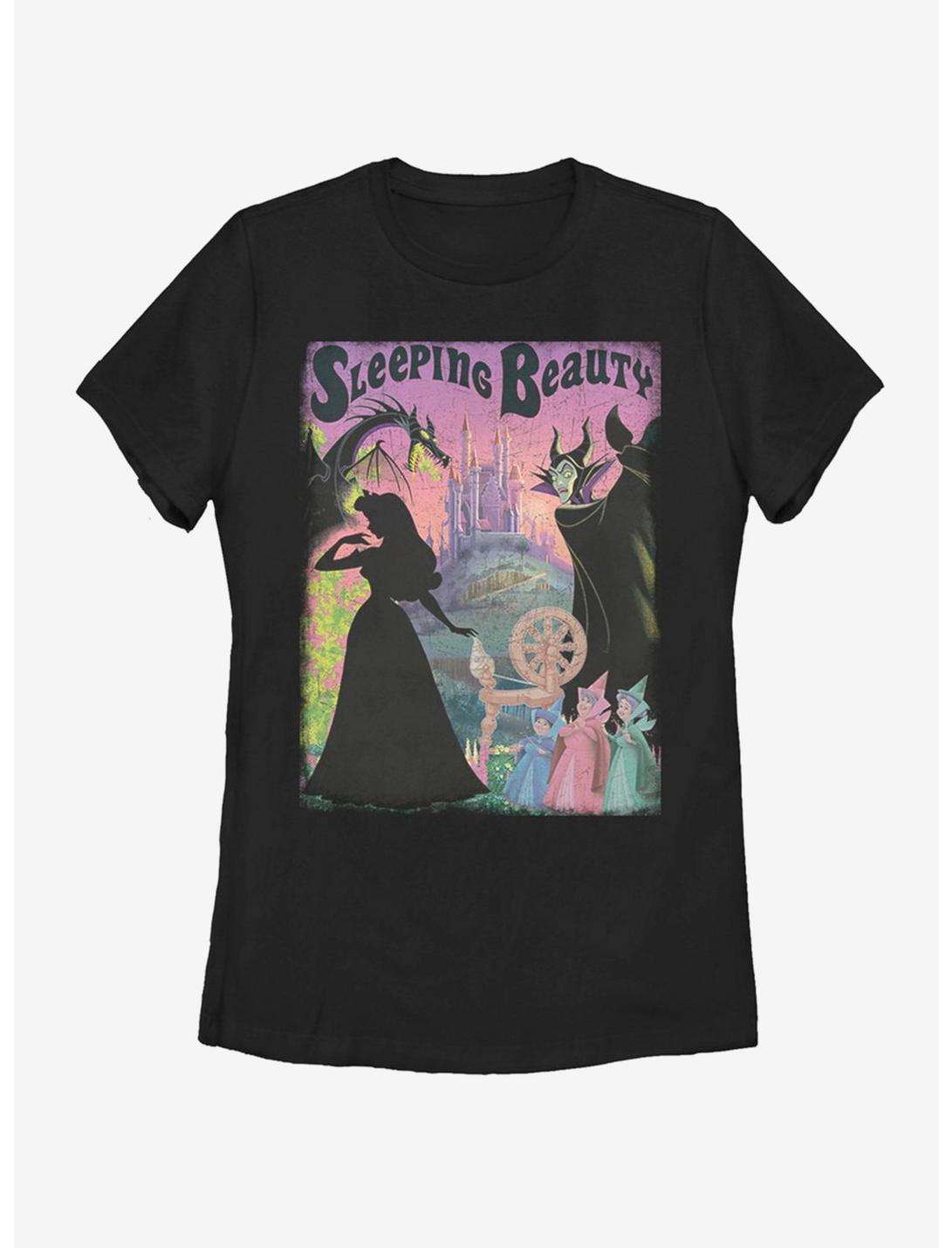 Disney Sleeping Beauty Poster Womens T-Shirt, BLACK, hi-res