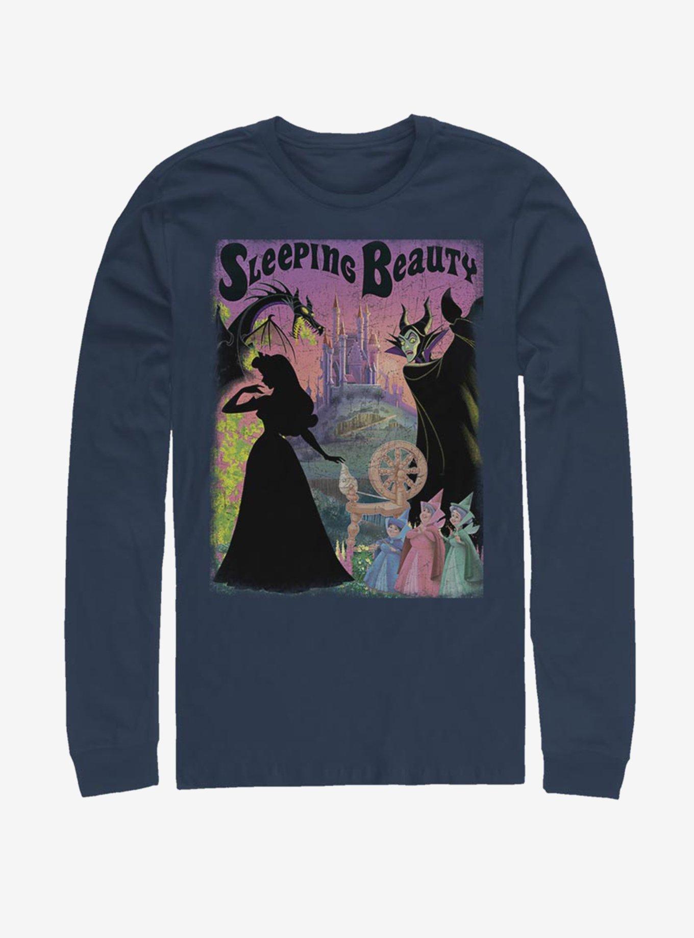 Disney Sleeping Beauty Poster Long-Sleeve T-Shirt, NAVY, hi-res