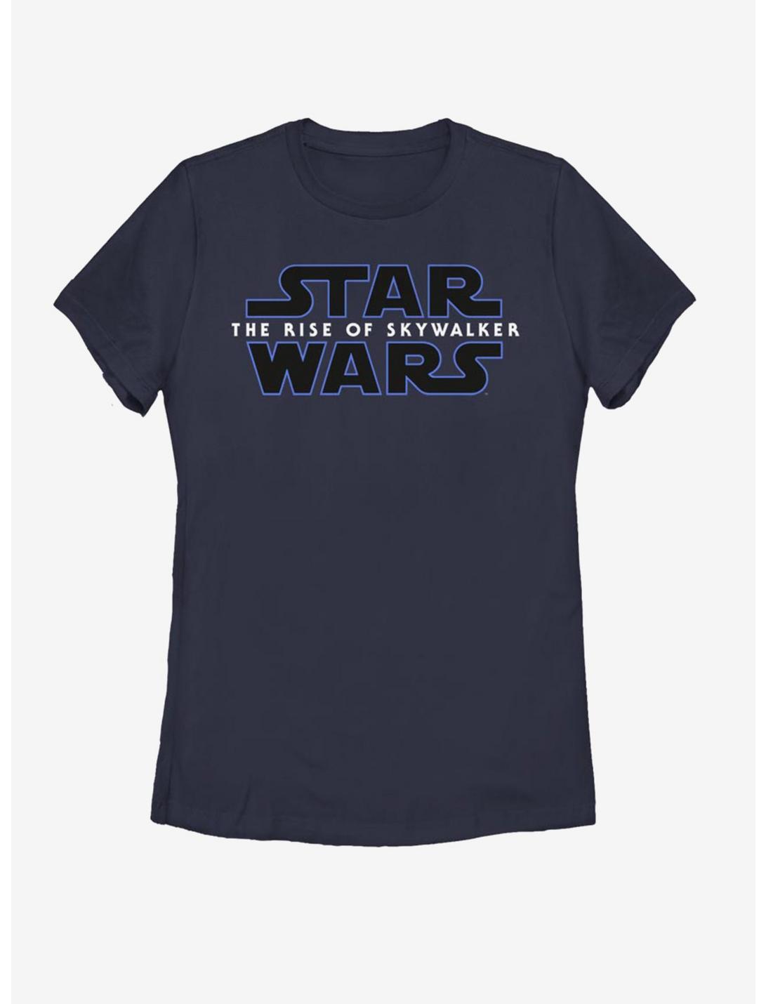 Star Wars The Rise Of Skywalker Logo Womens T-Shirt, NAVY, hi-res