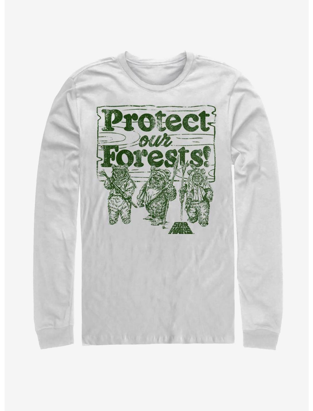 Star Wars Protect Our Forests Long-Sleeve T-Shirt, WHITE, hi-res