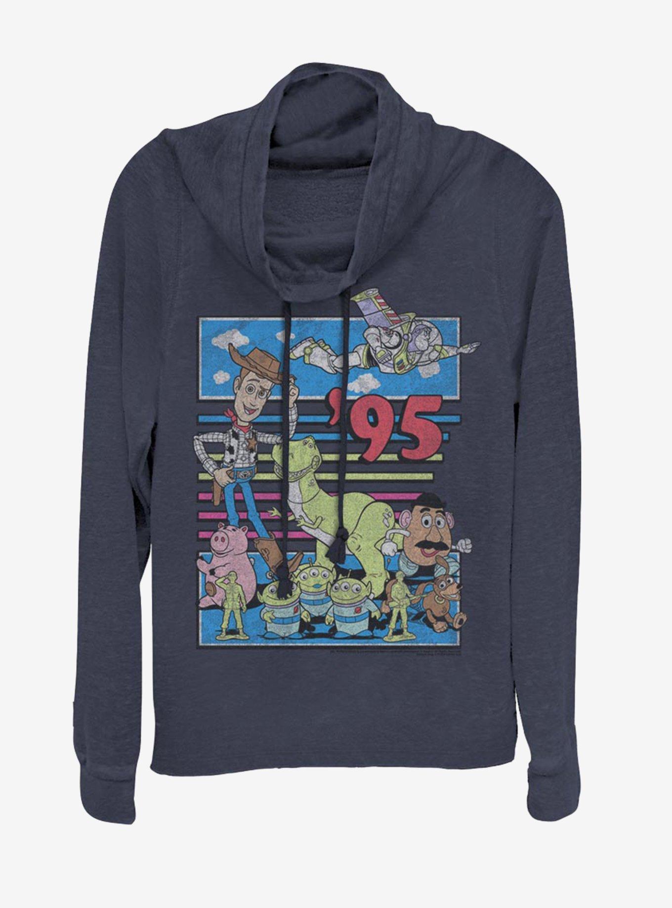 Disney Pixar Toy Story Fast Toys Cowlneck Long-Sleeve Womens Top, NAVY, hi-res