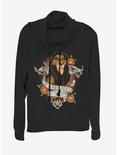 Disney The Lion King Surrounded Cowlneck Long-Sleeve Womens Top, BLACK, hi-res