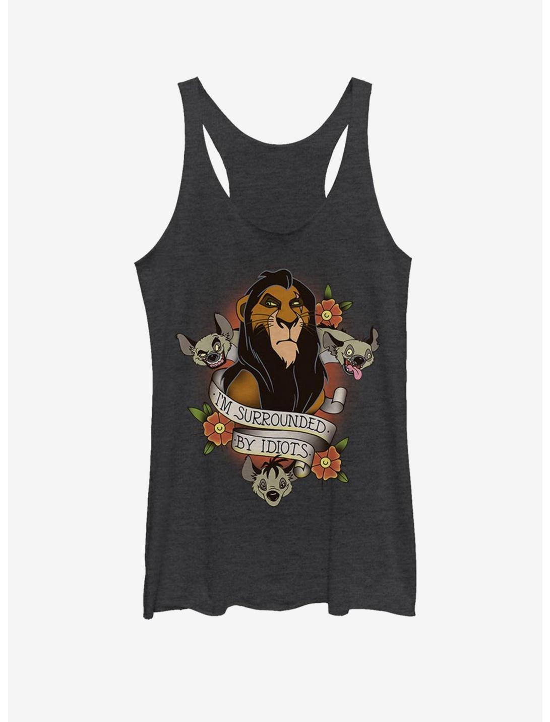 Disney The Lion King Surrounded Womens Tank Top, BLK HTR, hi-res