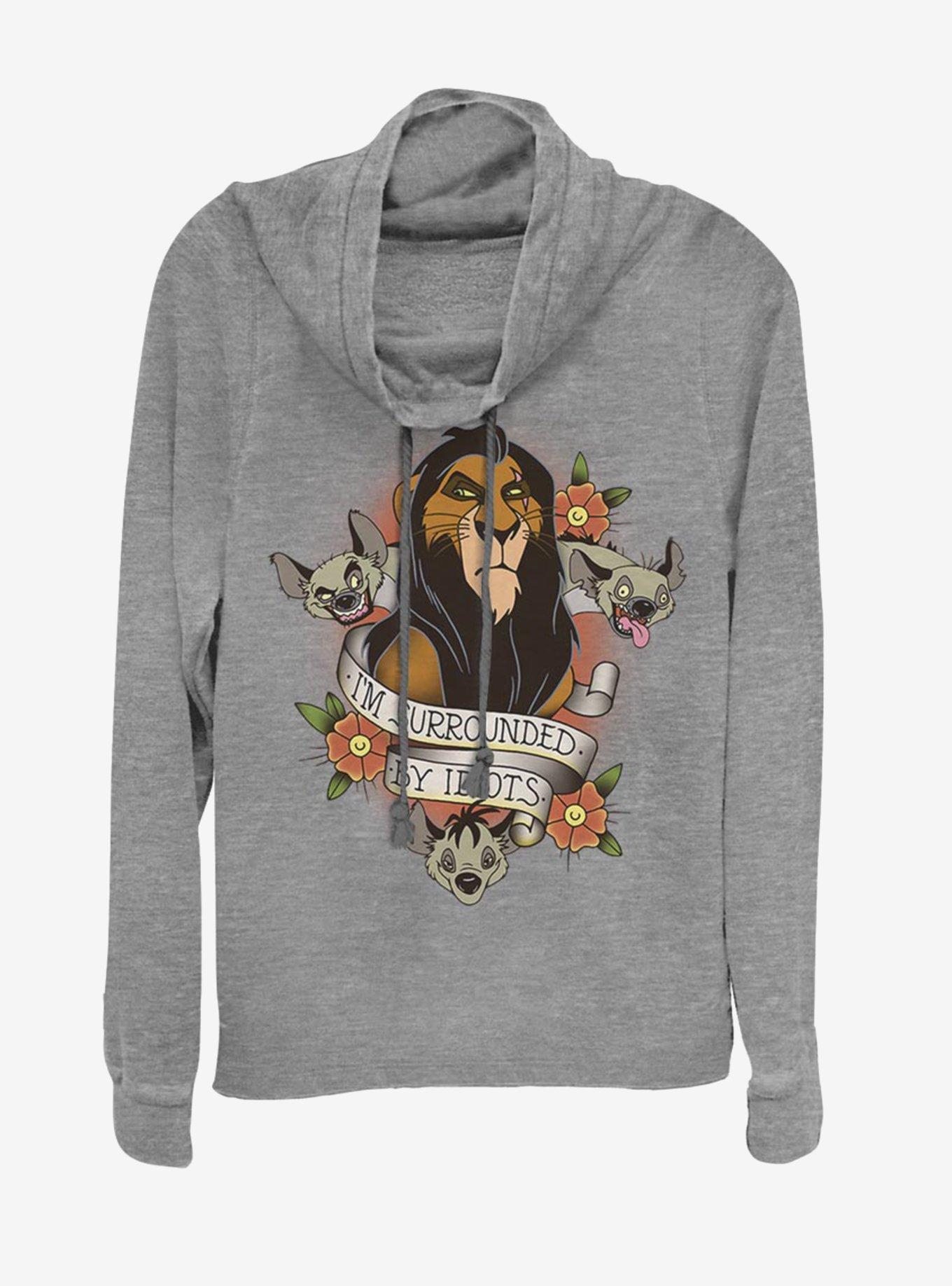 Disney The Lion King Surrounded Cowlneck Long-Sleeve Womens Top, , hi-res