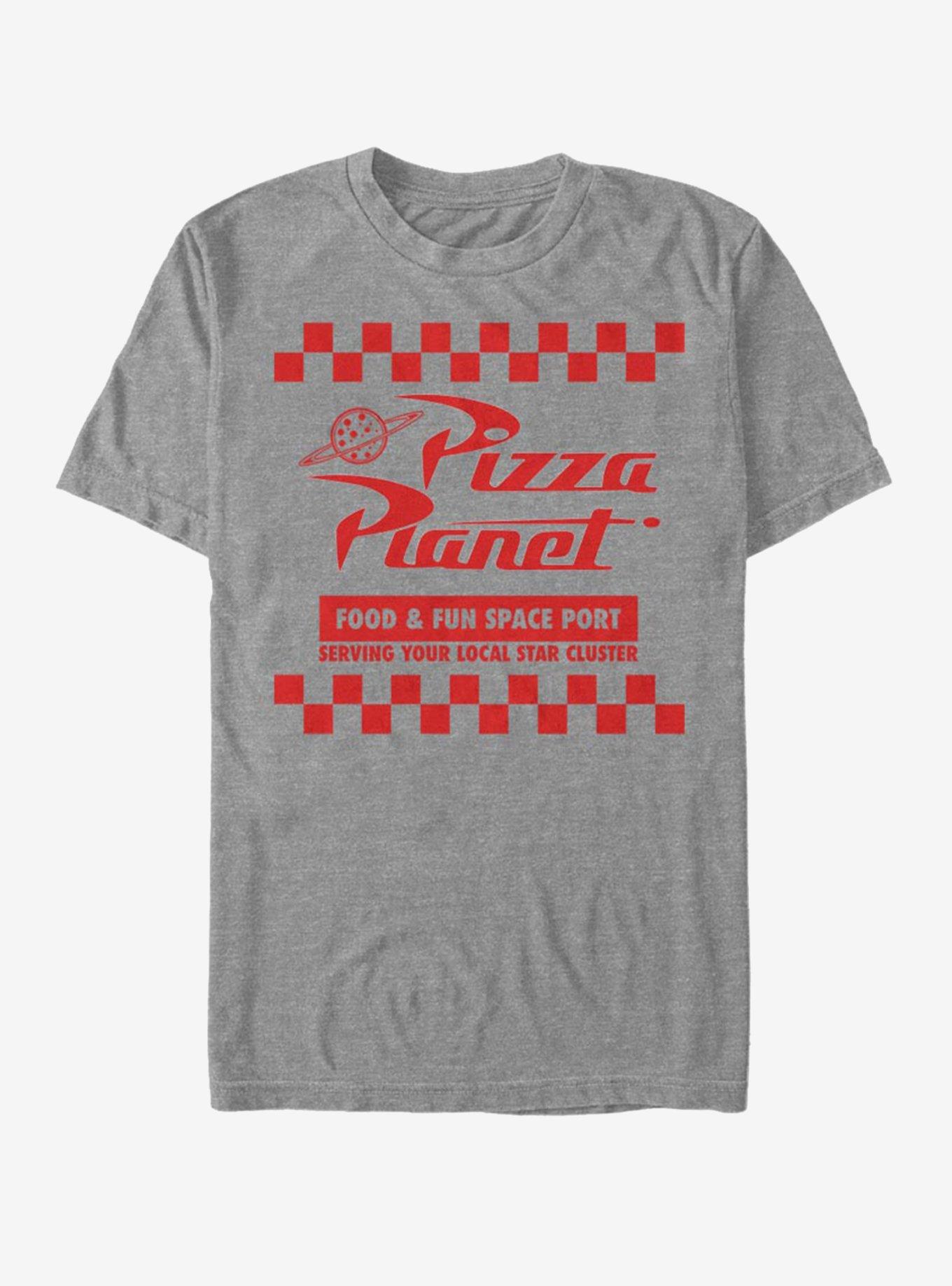 Disney Pixar Toy Story Pizza Planet Box T-Shirt - GREY | BoxLunch