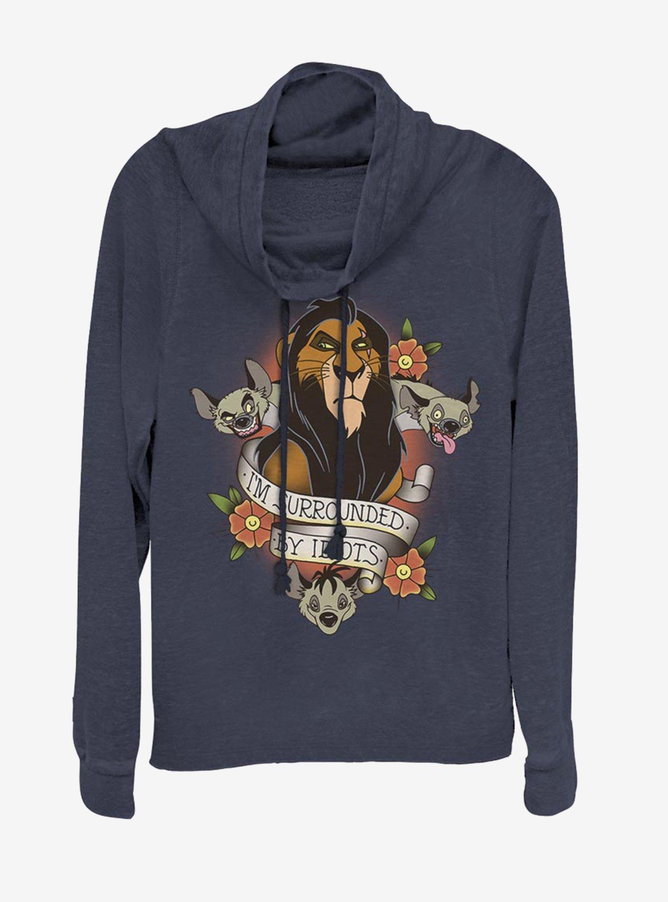 Disney The Lion King Surrounded Cowlneck Long-Sleeve Womens Top, , hi-res