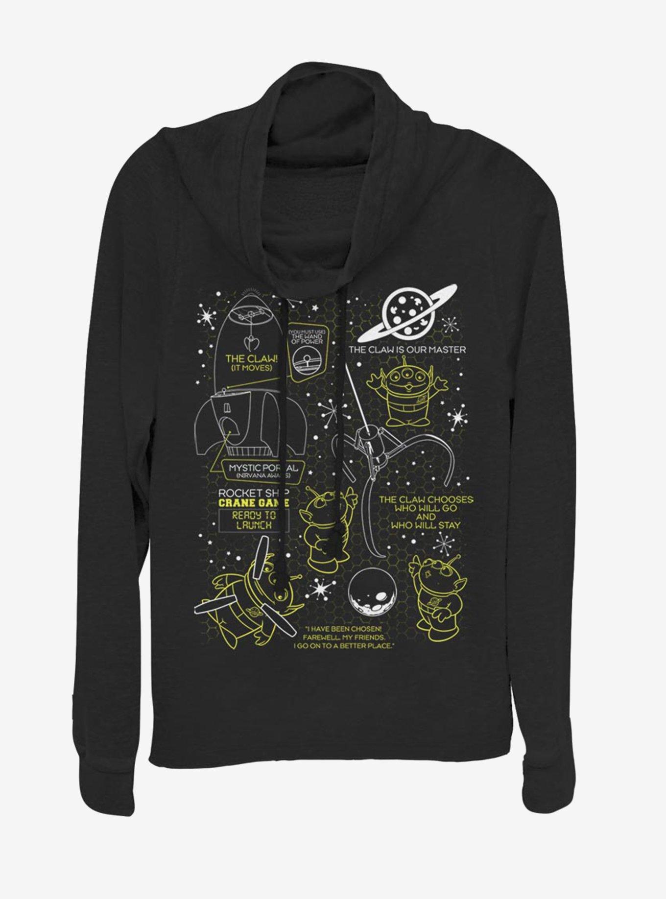Disney Pixar Toy Story Claw Master Cowlneck Long-Sleeve Womens Top, , hi-res