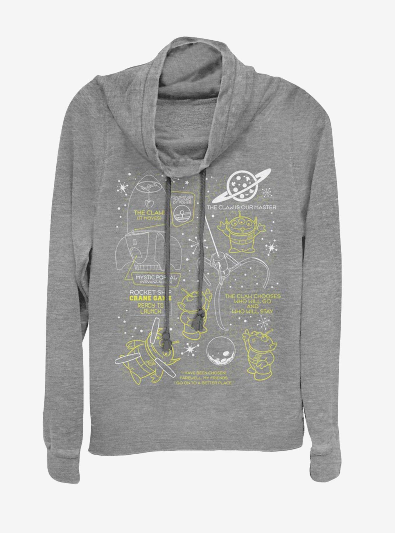 Disney Pixar Toy Story Claw Master Cowlneck Long-Sleeve Womens Top, , hi-res