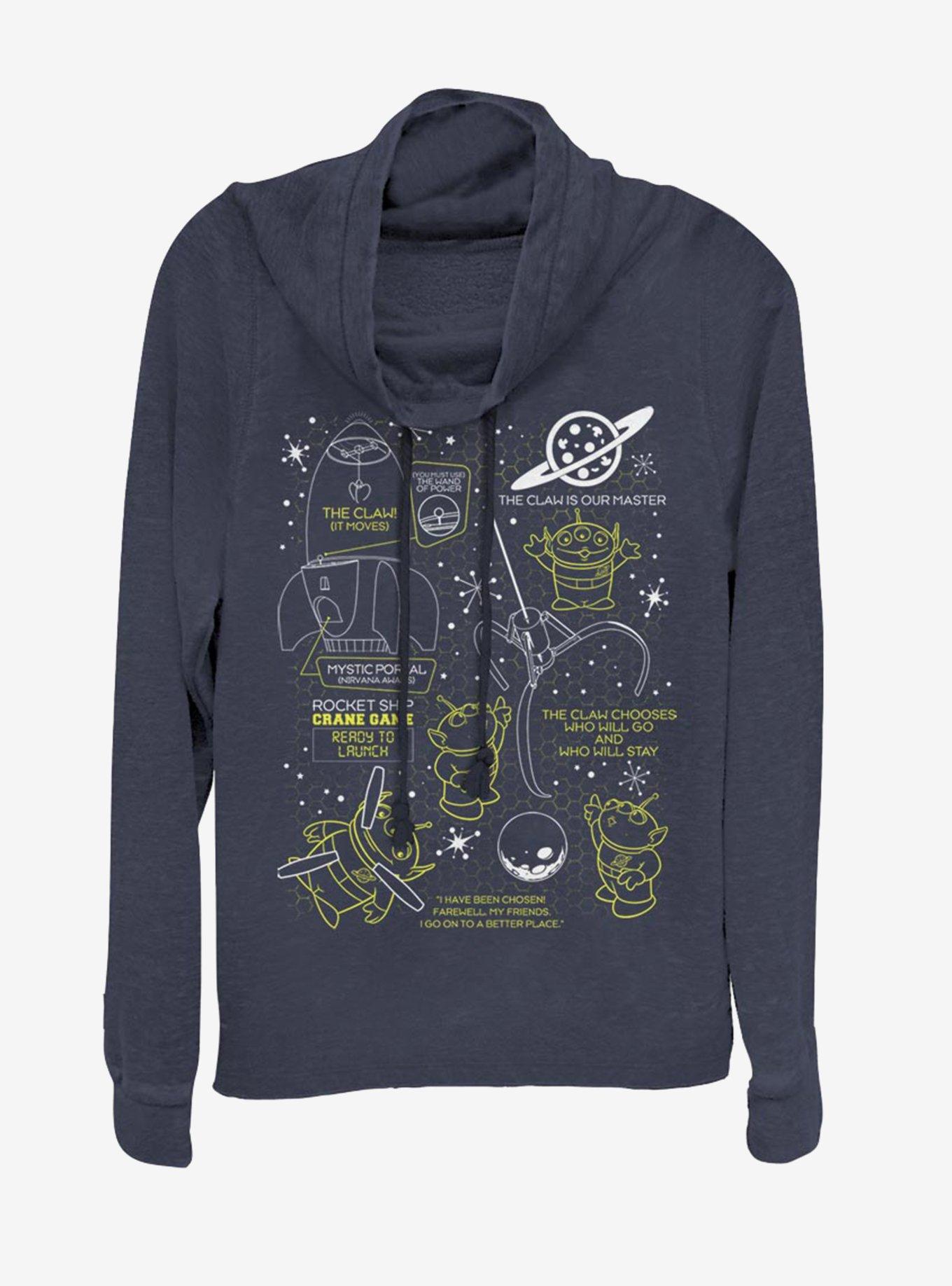 Disney Pixar Toy Story Claw Master Cowlneck Long-Sleeve Womens Top, , hi-res