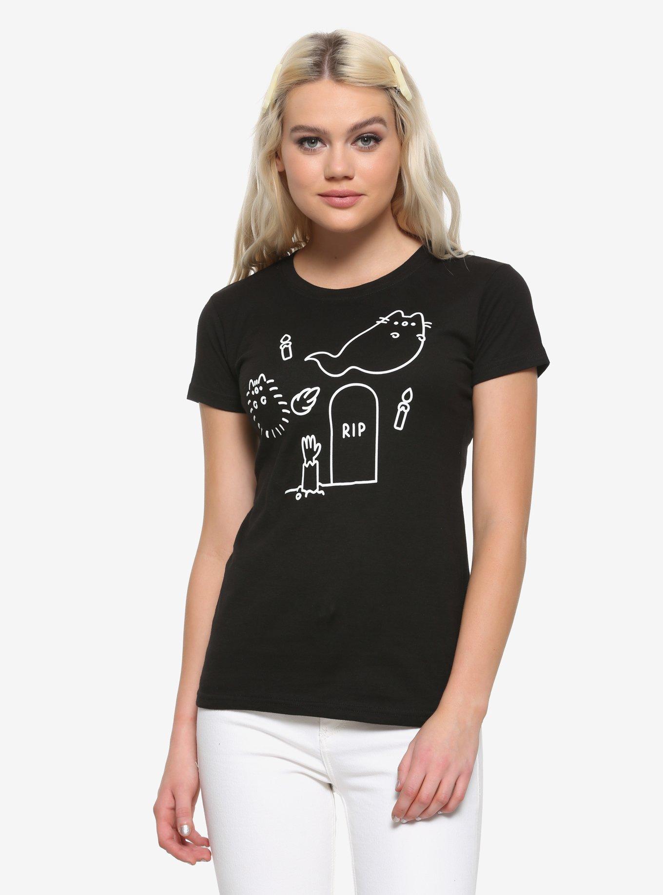 Pusheen Spooky Ghosts Girls T-Shirt, WHITE, hi-res