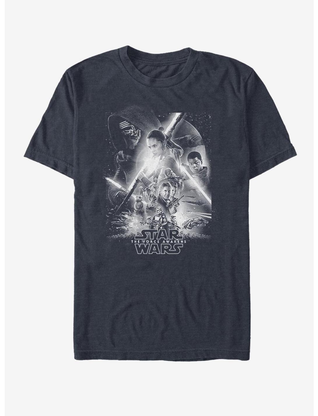 Star Wars Awakens Poster T-Shirt, DARK NAVY, hi-res