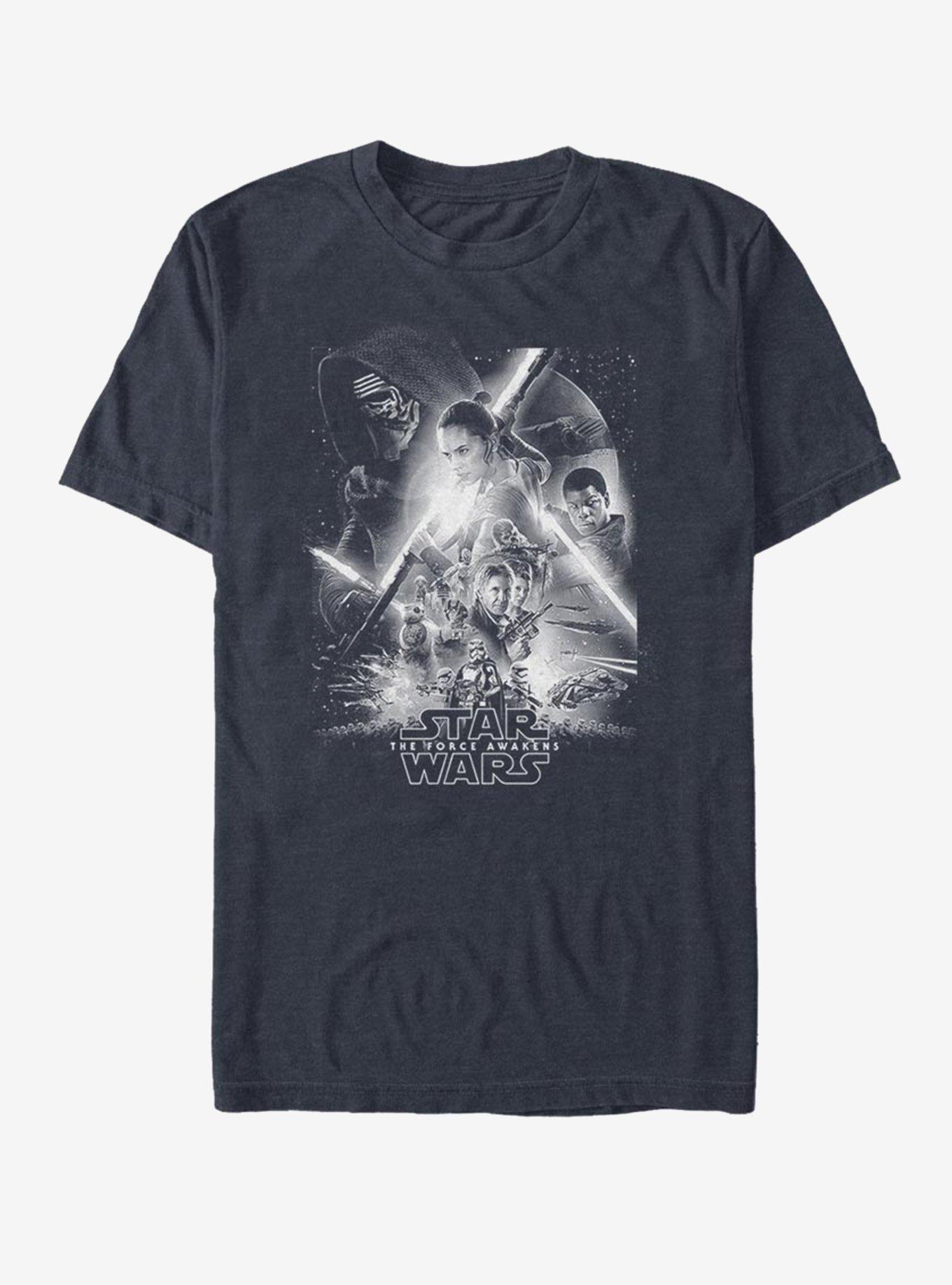 Star Wars Awakens Poster T-Shirt, DARK NAVY, hi-res