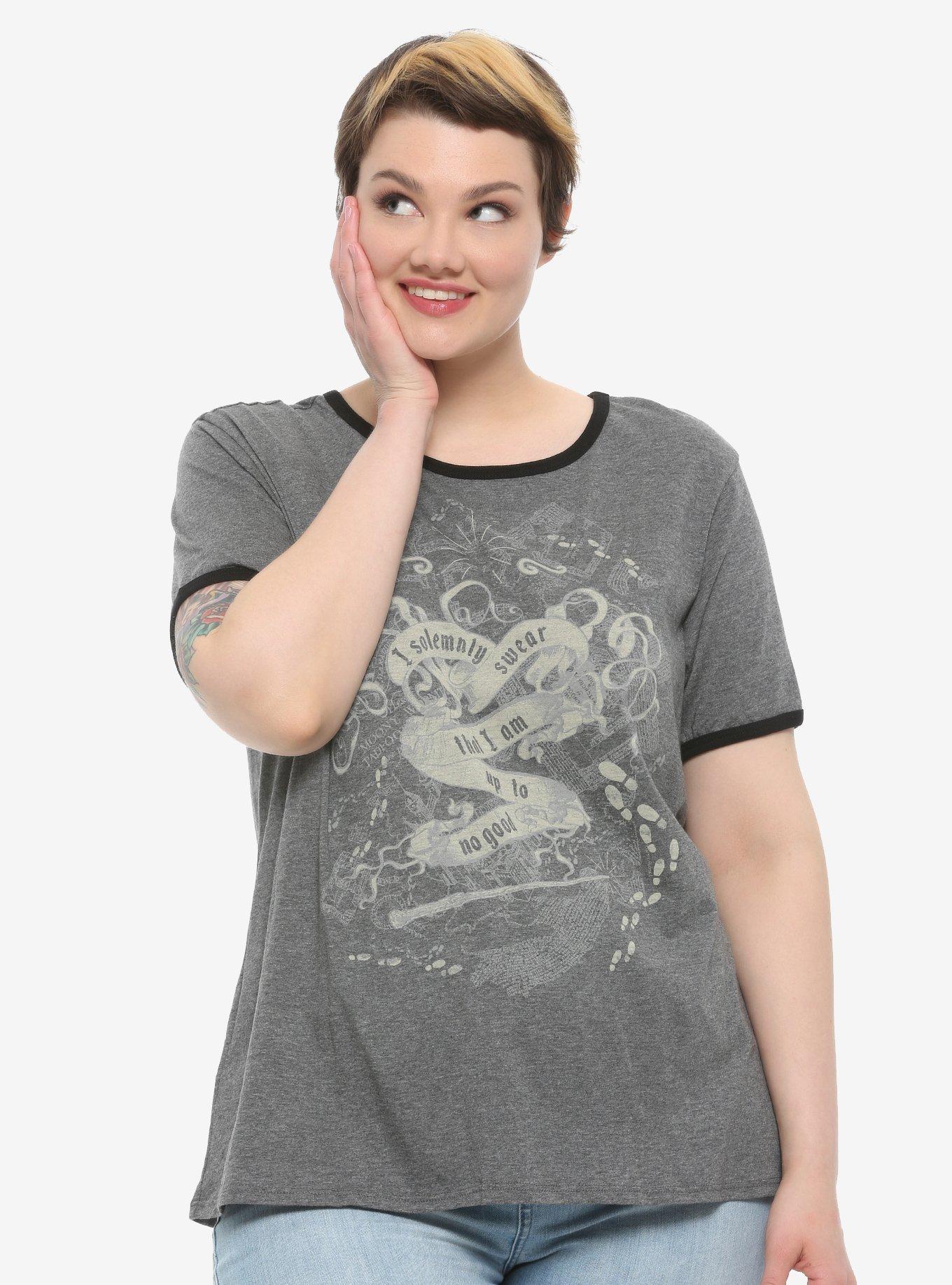 Harry Potter Solemnly Swear Girls Ringer T-Shirt Plus Size, , hi-res