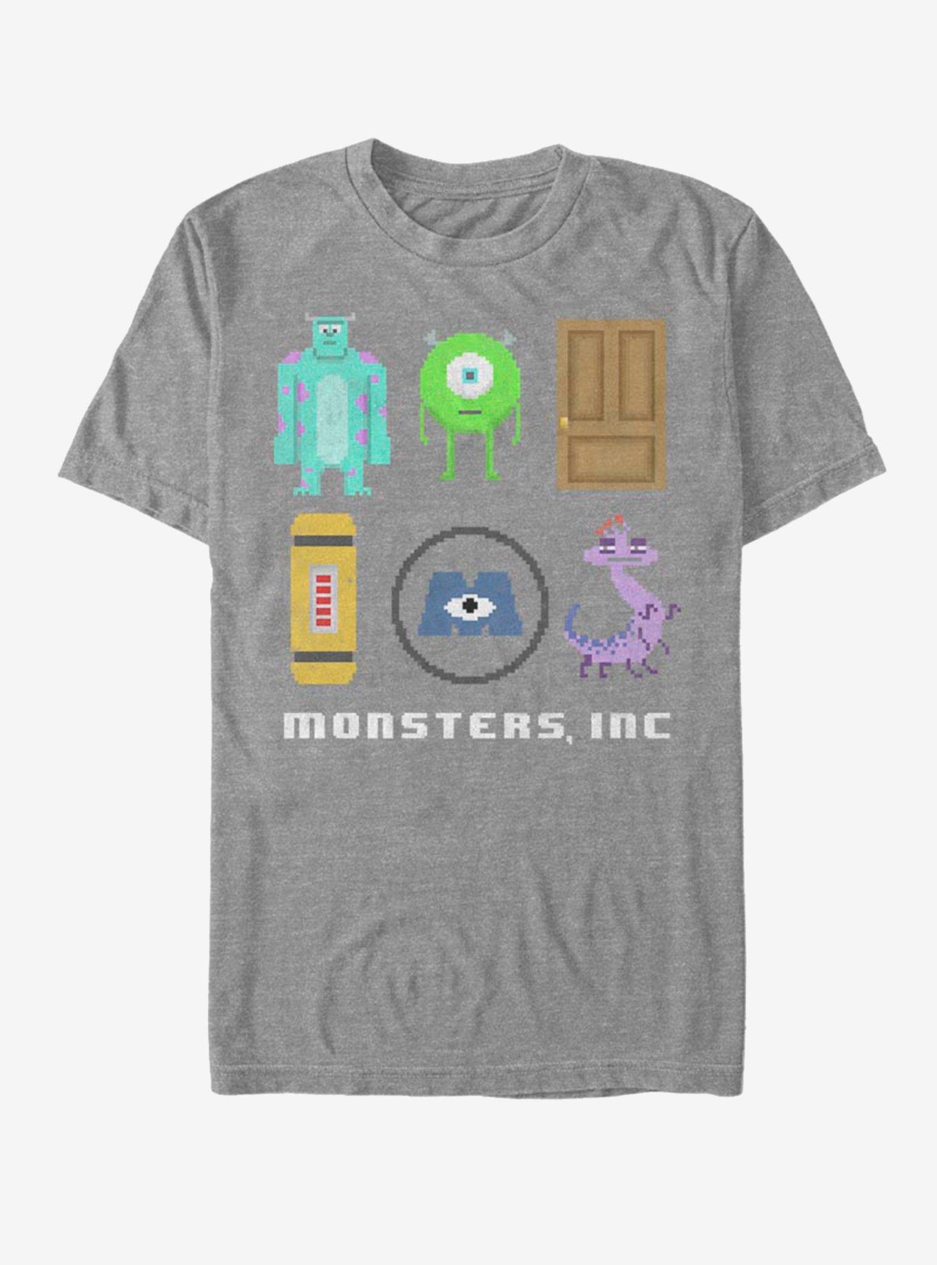 Disney Pixar Monsters, Inc. Pixel Squad T-Shirt, DRKGRY HTR, hi-res