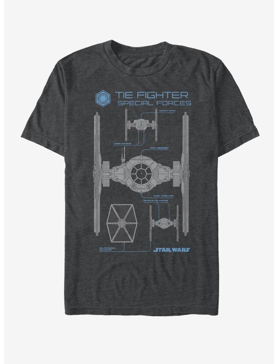 Star Wars Black Schematic T-Shirt, , hi-res