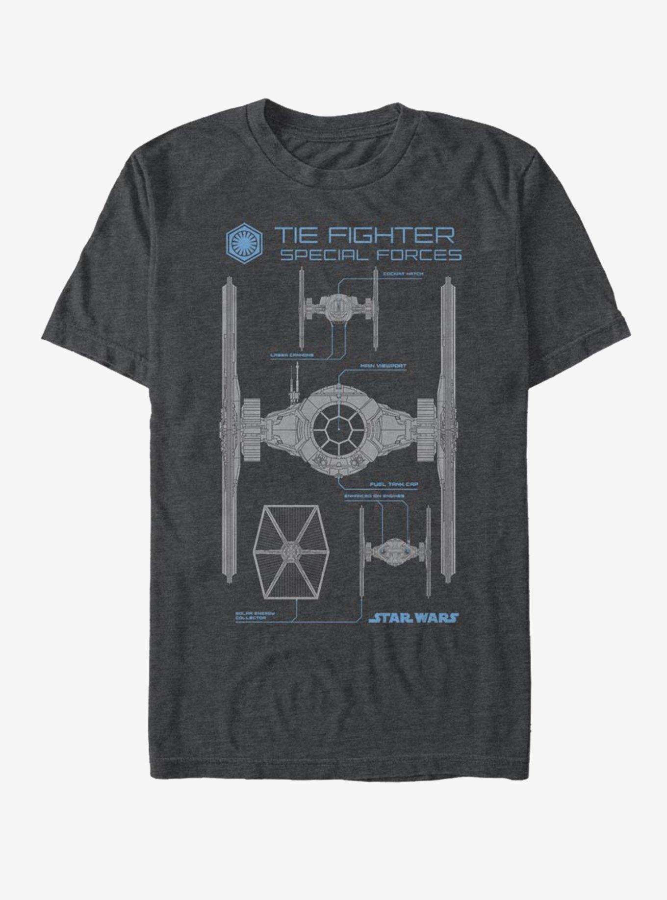 Star Wars Black Schematic T-Shirt, , hi-res