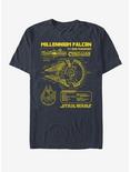 Star Wars Falcon Schematic T-Shirt, DARK NAVY, hi-res