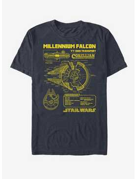 Star Wars Falcon Schematic T-Shirt, , hi-res