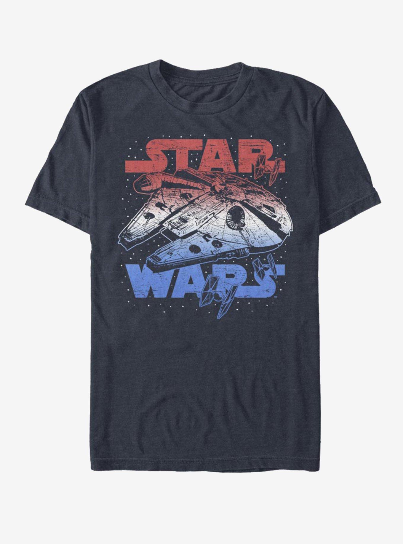 Star Wars Star Spangled Falcon T-Shirt, DARK NAVY, hi-res