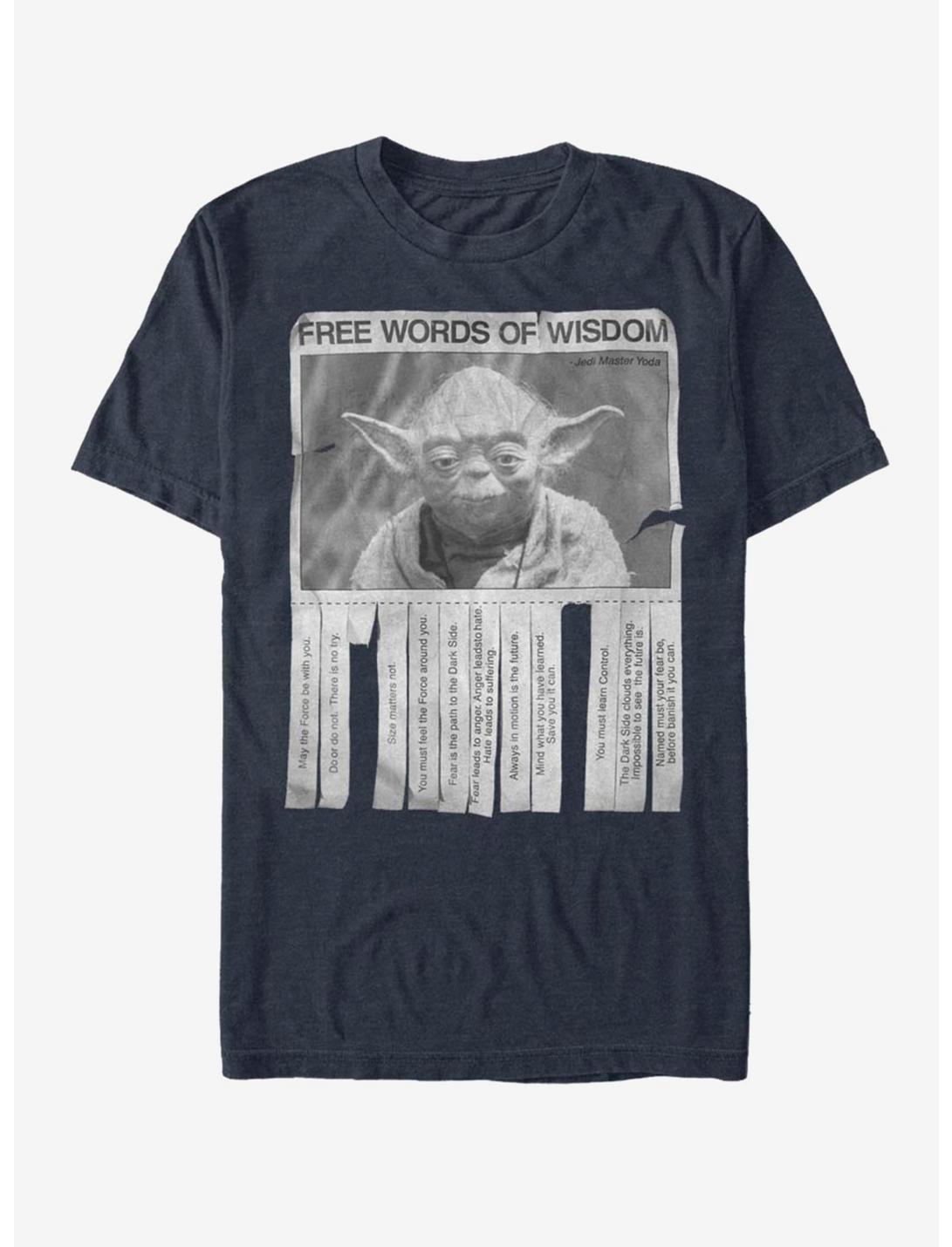 Star Wars Words Of Wisdom T-Shirt, DARK NAVY, hi-res