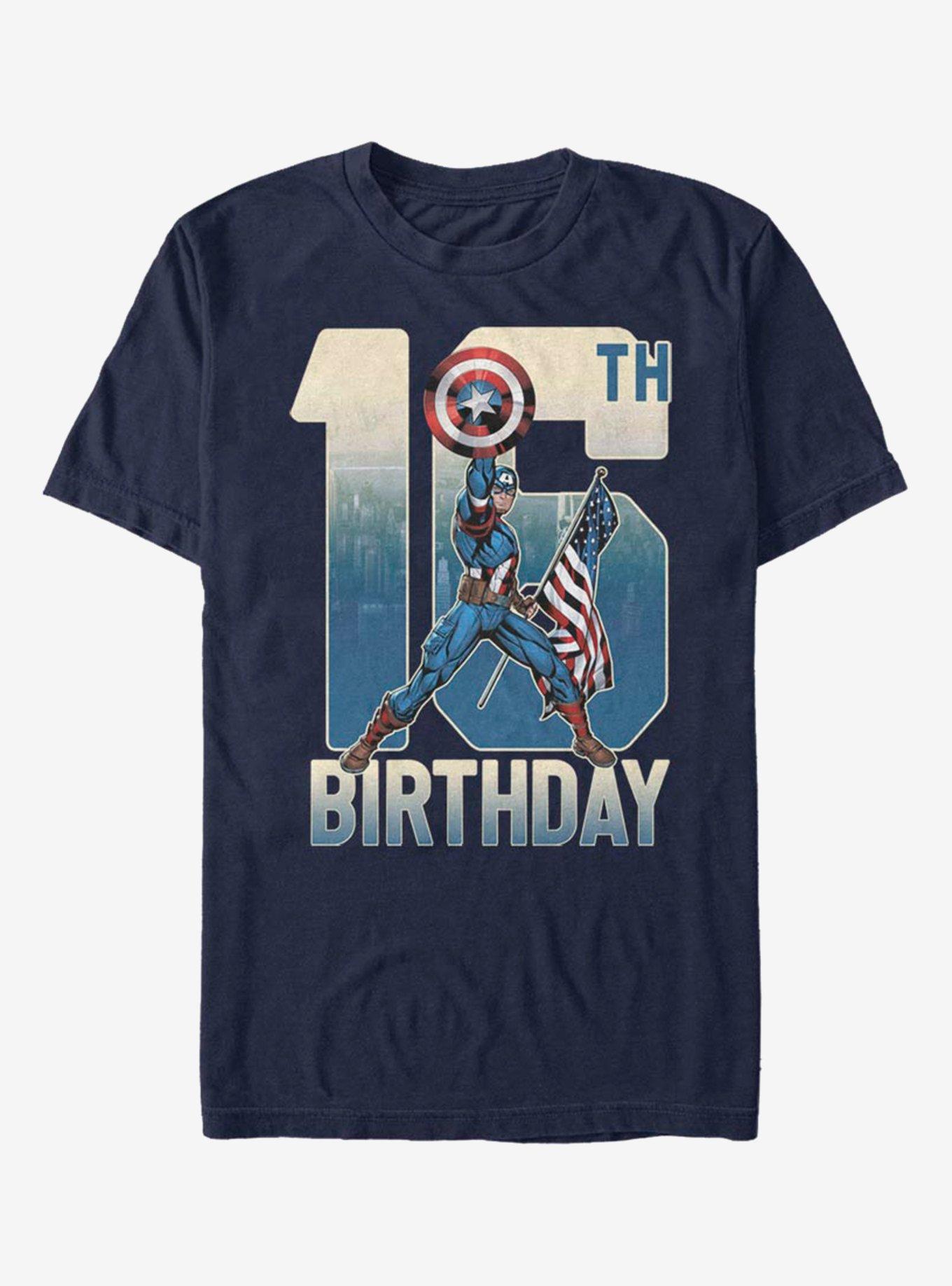 Marvel Captain America 16th Birthday T-Shirt, , hi-res