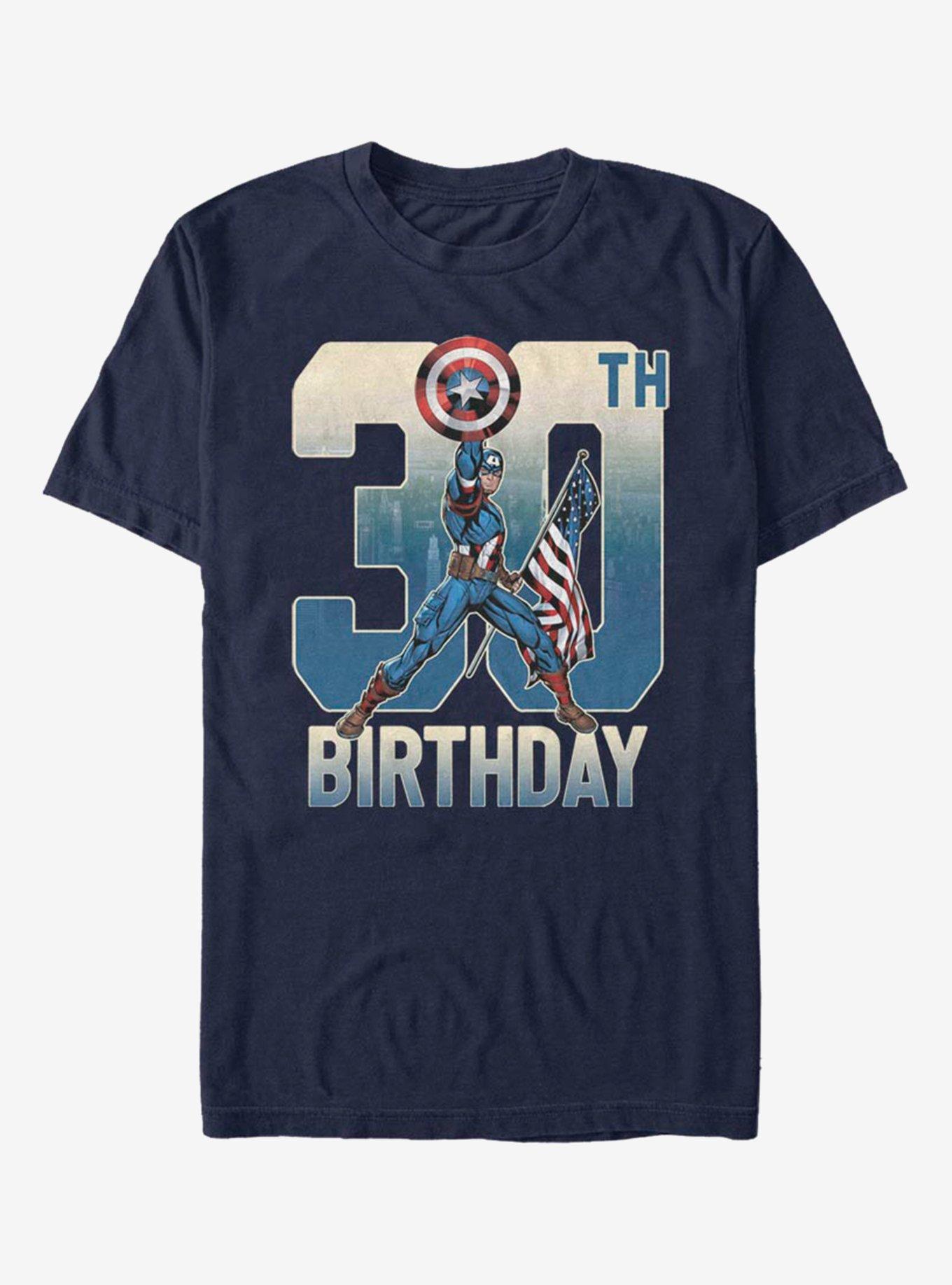 Marvel Captain America 30th Birthday T-Shirt, NAVY, hi-res