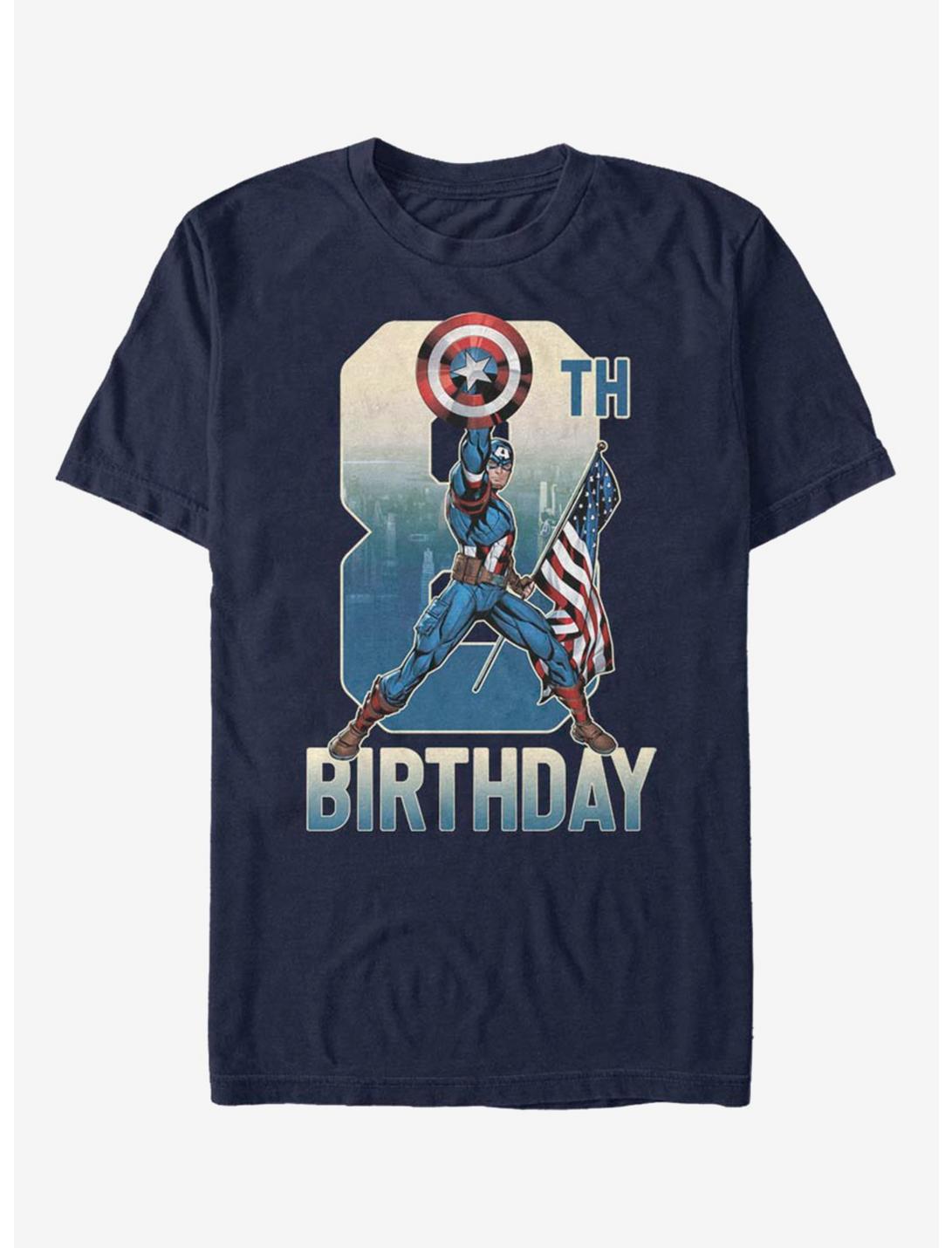Marvel Captain America 8th Birthday T-Shirt, NAVY, hi-res