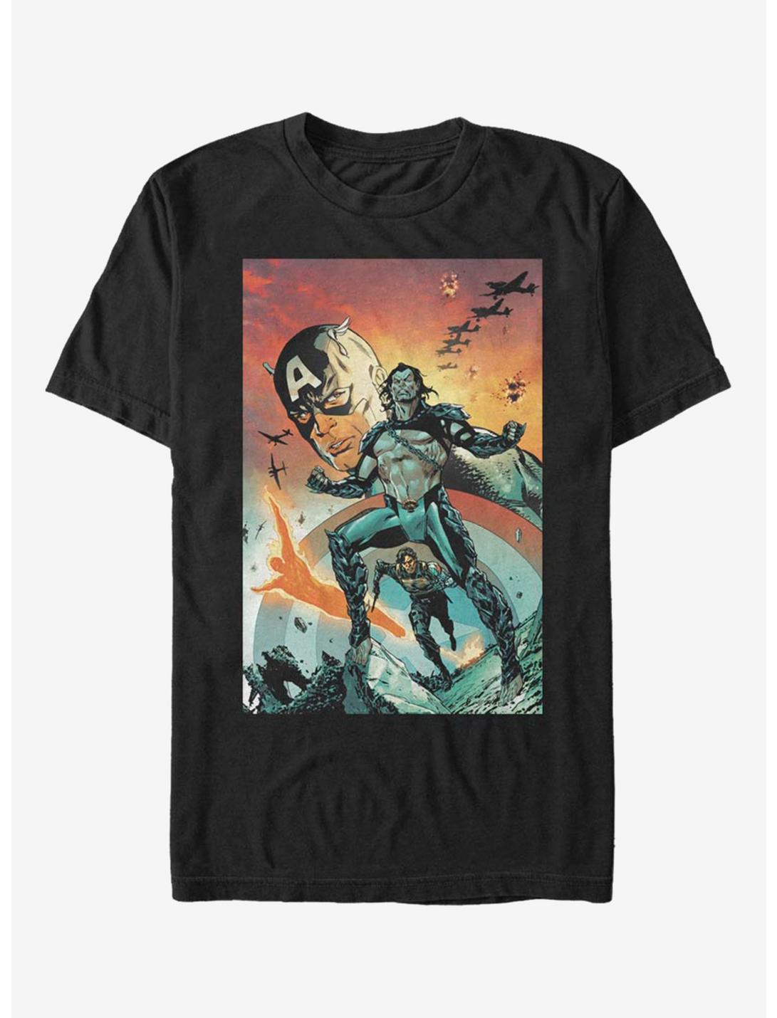 Marvel Captain America T-Shirt, BLACK, hi-res