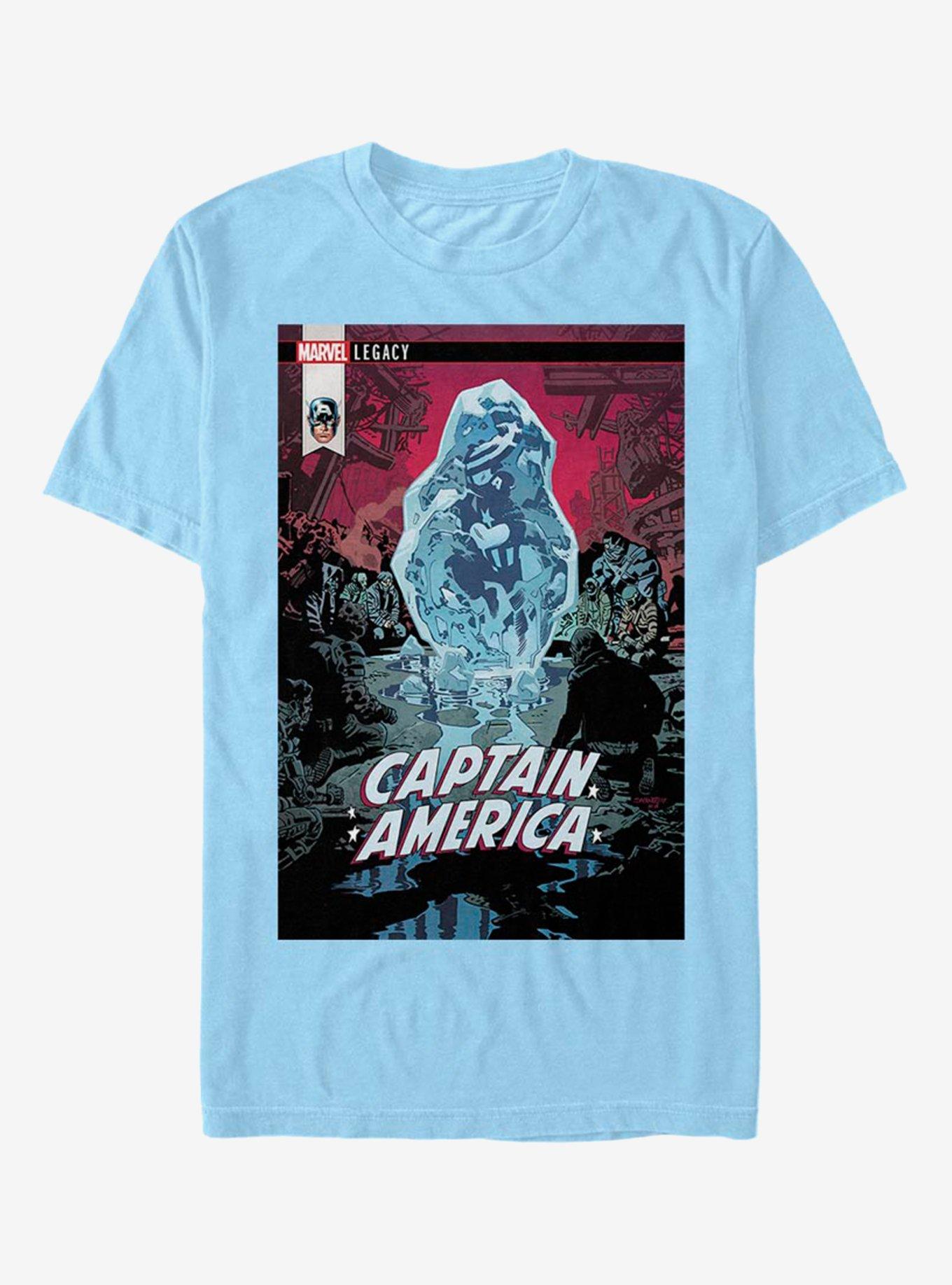 Marvel Captain America Captain Iced T-Shirt, LT BLUE, hi-res