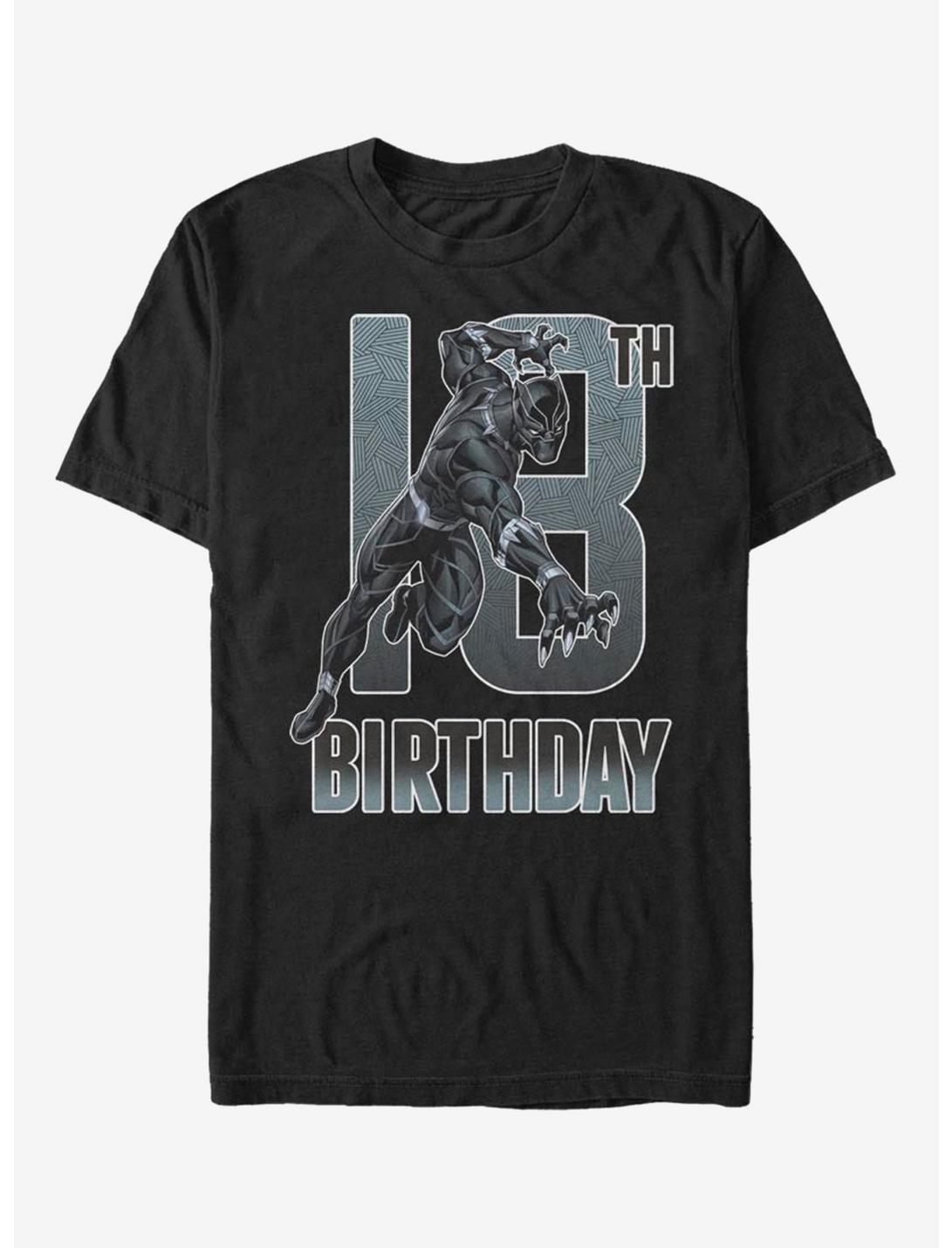 Marvel Black Panther 18th Birthday T-Shirt, BLACK, hi-res