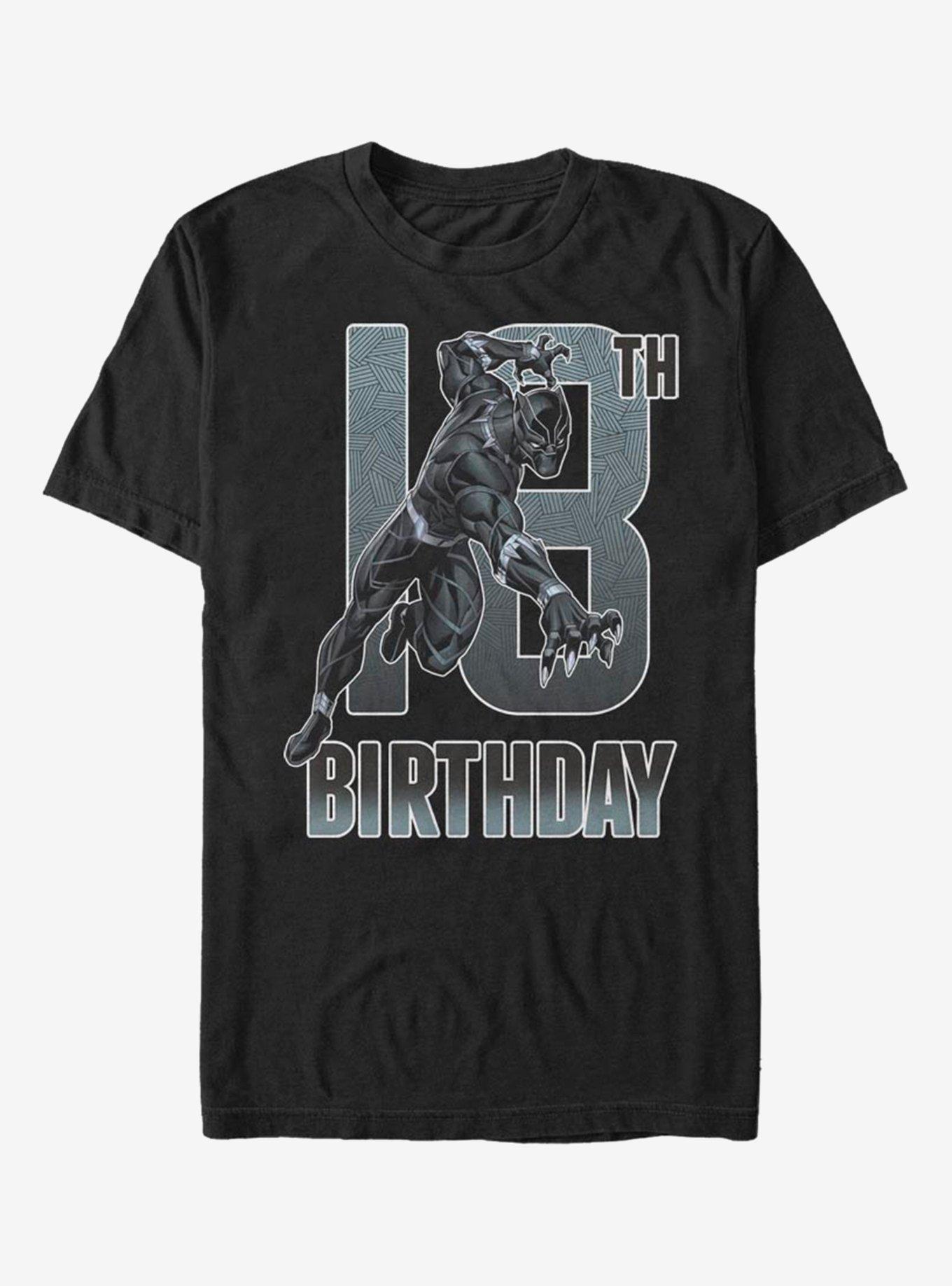 Marvel Black Panther 18th Birthday T-Shirt, BLACK, hi-res