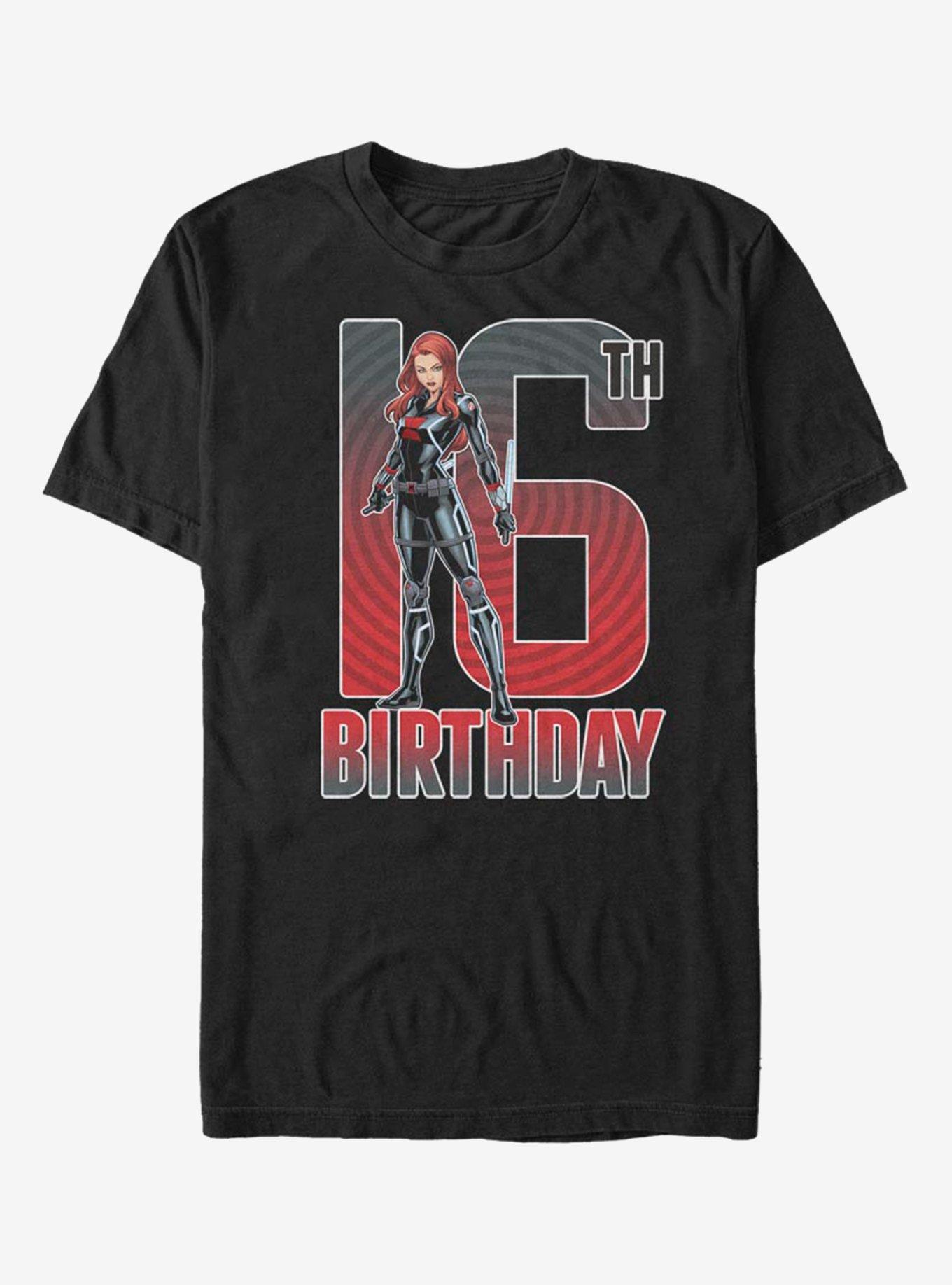 Marvel Black Widow 16th Birthday T-Shirt, BLACK, hi-res