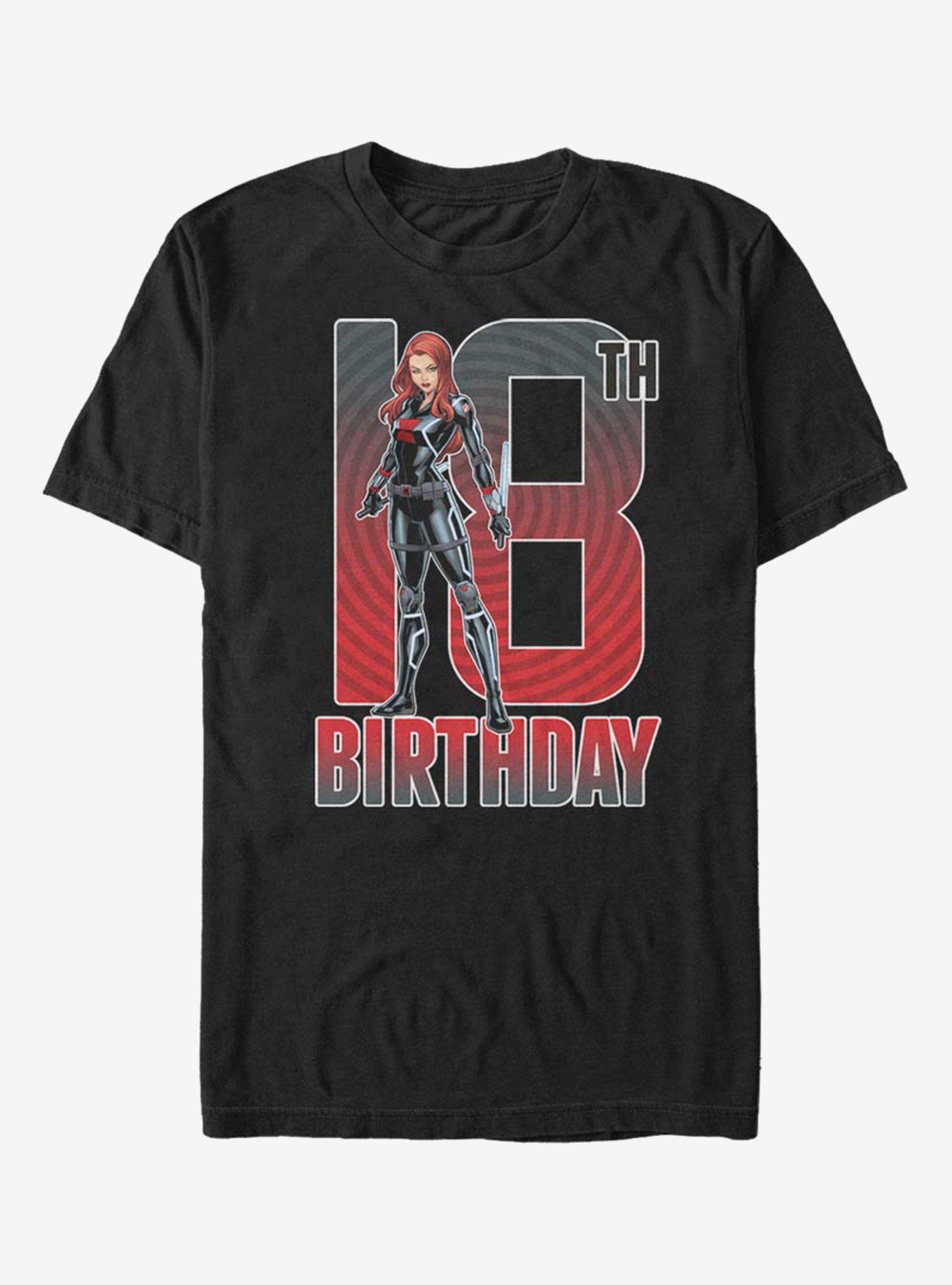 Marvel Black Widow 18th Birthday T-Shirt, BLACK, hi-res