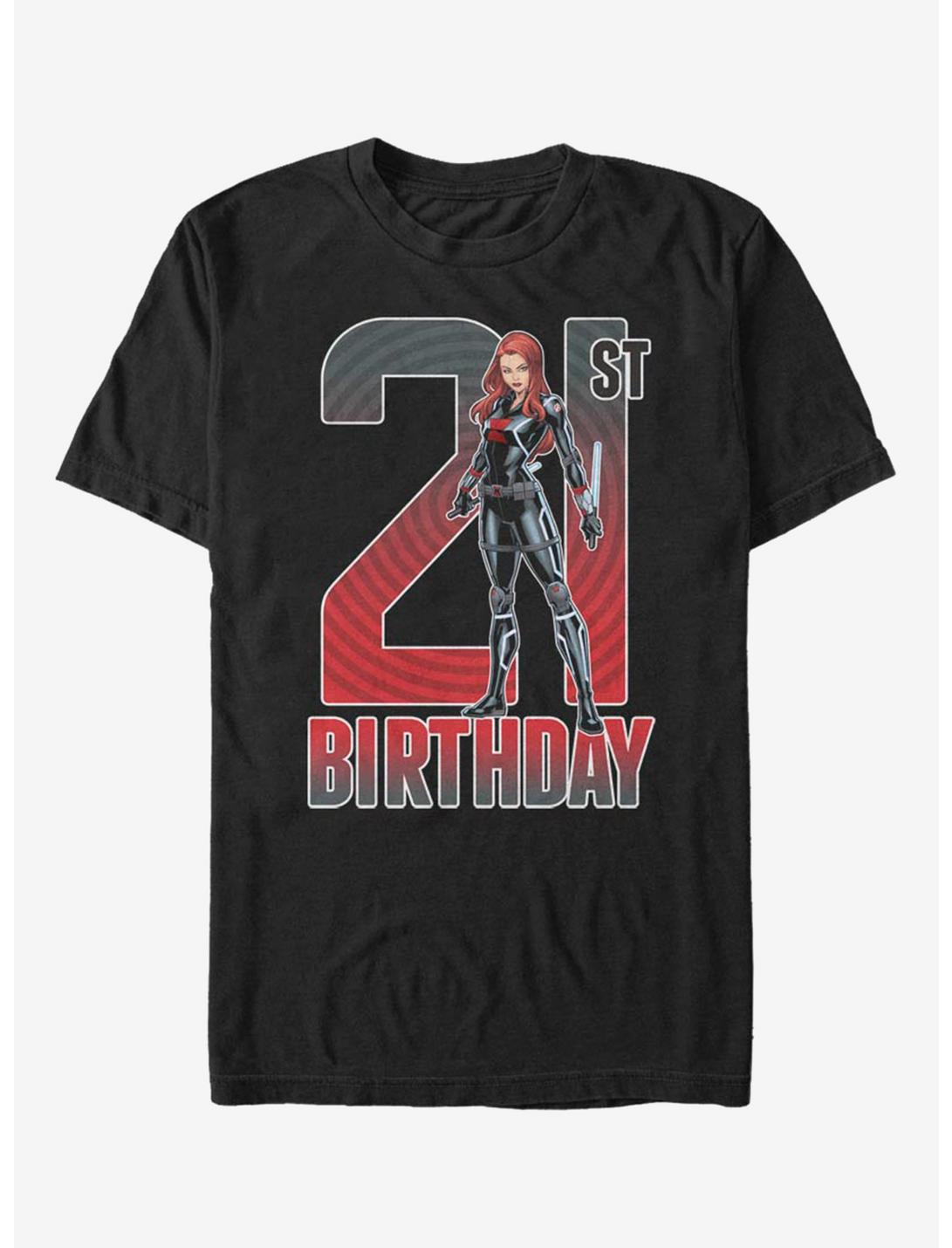 Marvel Black Widow 21st Birthday T-Shirt, BLACK, hi-res