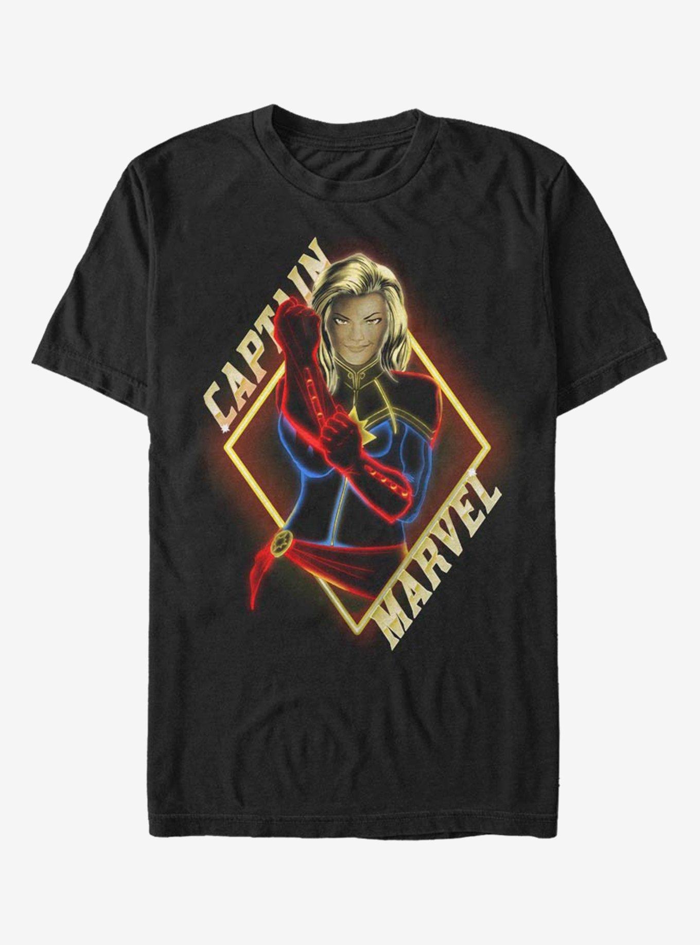 Marvel Captain Marvel Glow T-Shirt, BLACK, hi-res