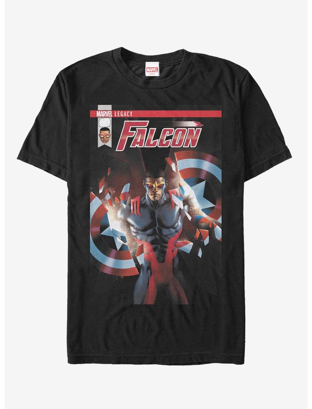 Marvel Falcon Captain Cover T-Shirt, BLACK, hi-res