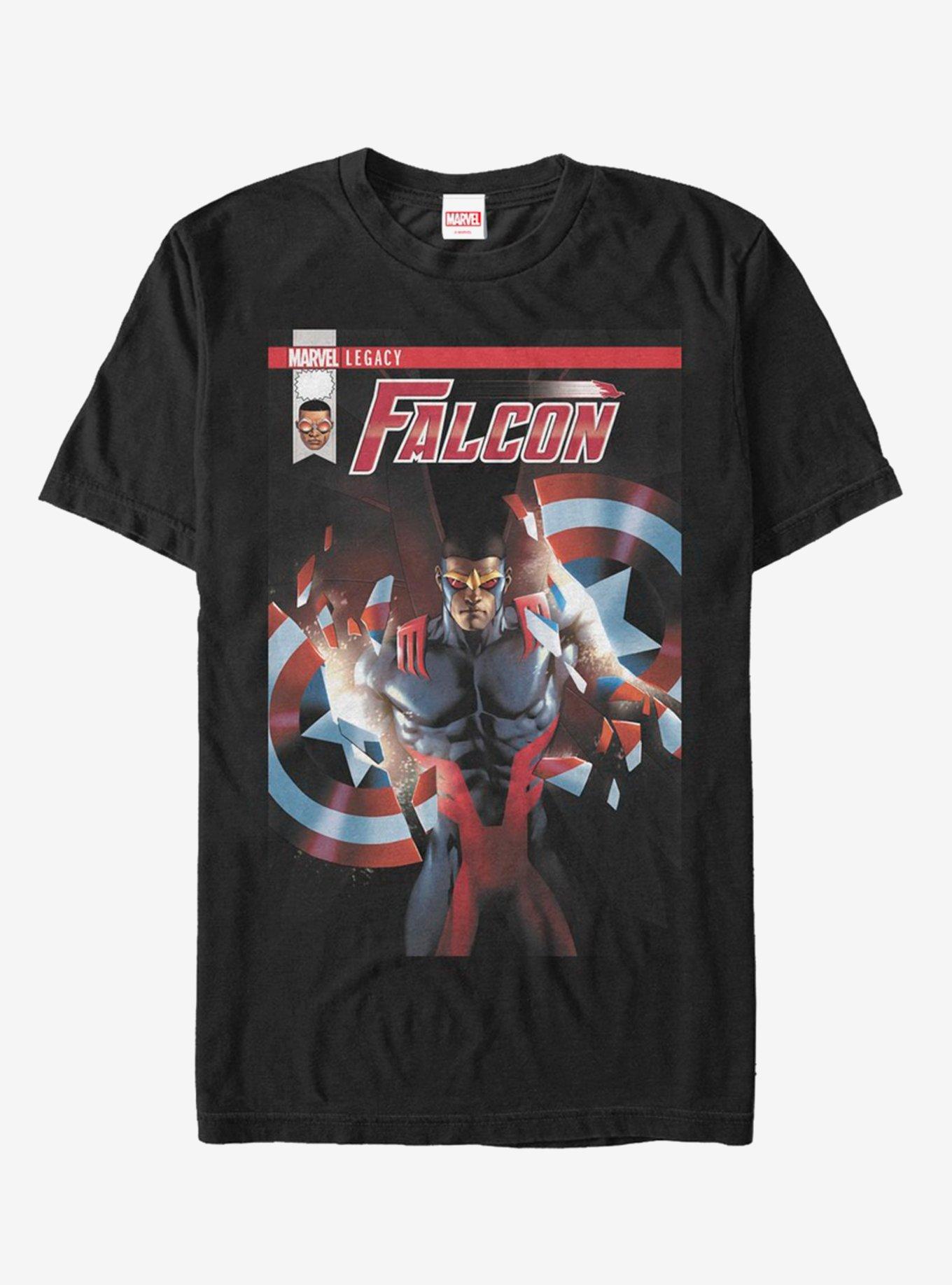Marvel Falcon Captain Cover T-Shirt, BLACK, hi-res
