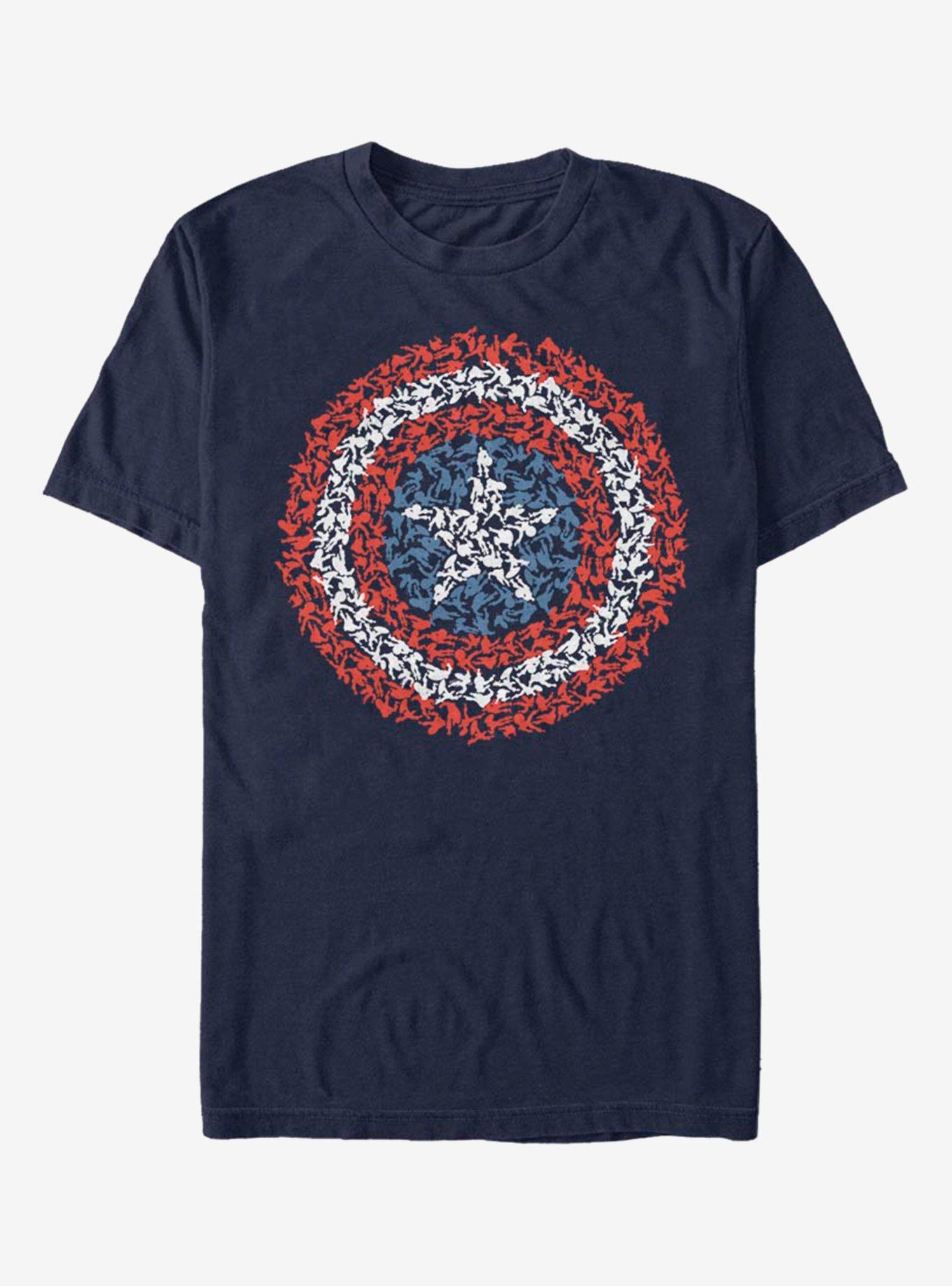 Marvel Captain America Mini Caps T-Shirt, NAVY, hi-res