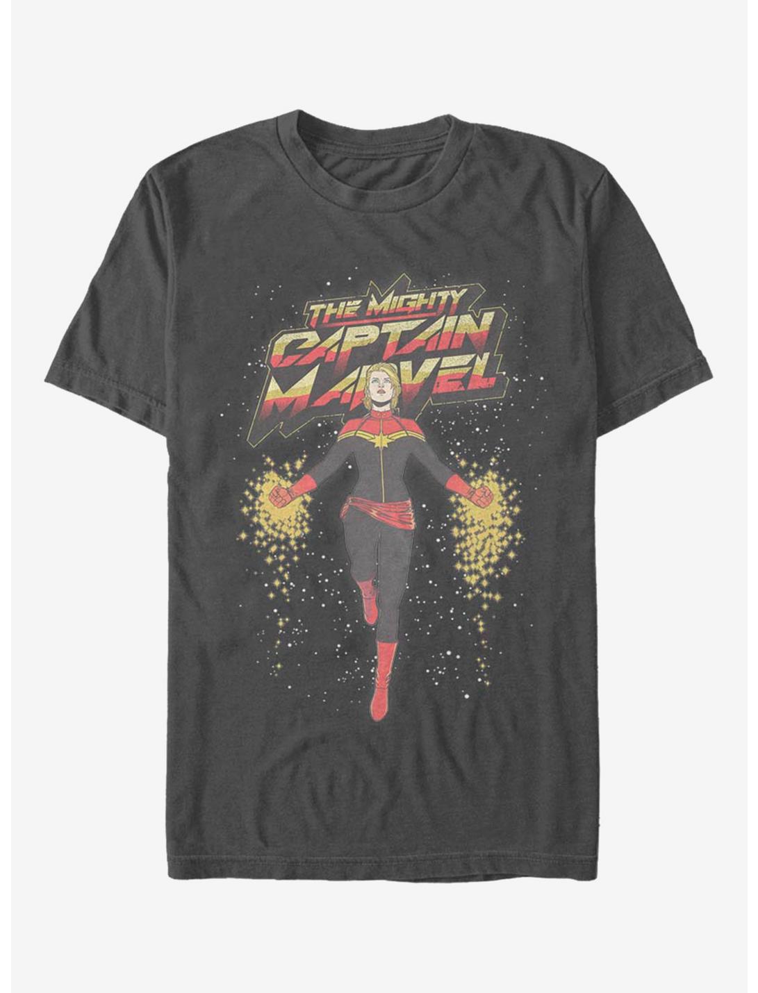 Marvel Captain Marvel Mighty Cap T-Shirt, CHARCOAL, hi-res