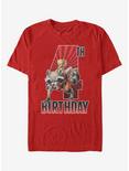 Marvel Guardians Of The Galaxy Groot 4th Birthday T-Shirt, RED, hi-res