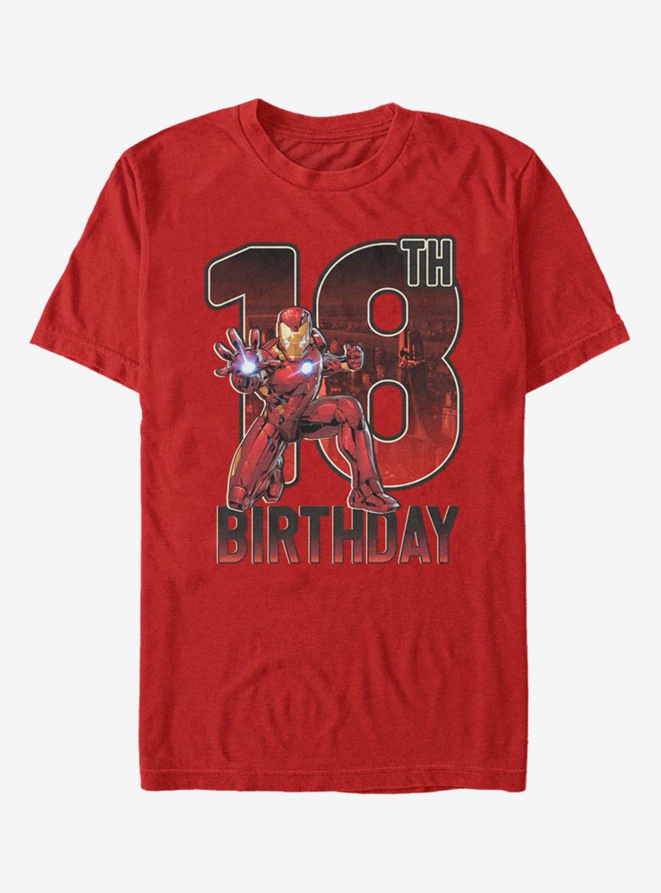 Marvel Iron Man 18th Birthday T-Shirt, RED, hi-res