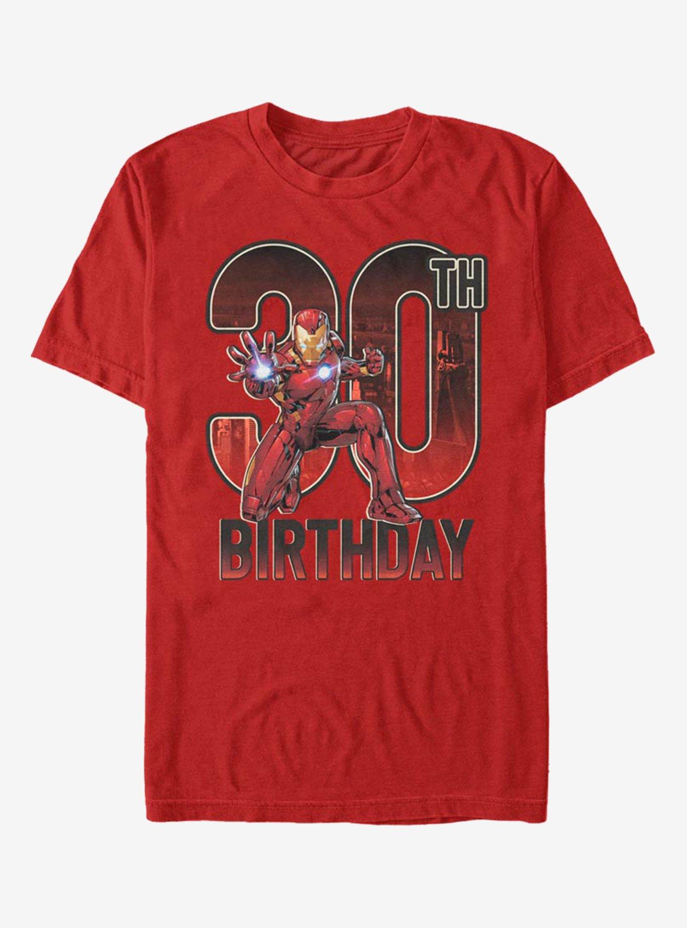 Marvel Iron Man 30th Birthday T-Shirt, RED, hi-res