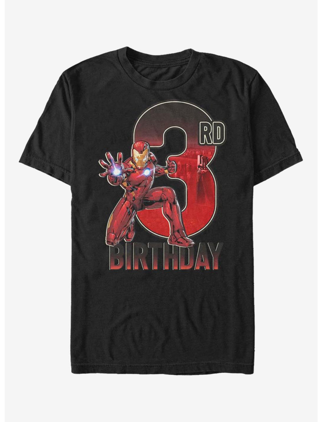 Marvel Iron Man 3rd Birthday T-Shirt, BLACK, hi-res