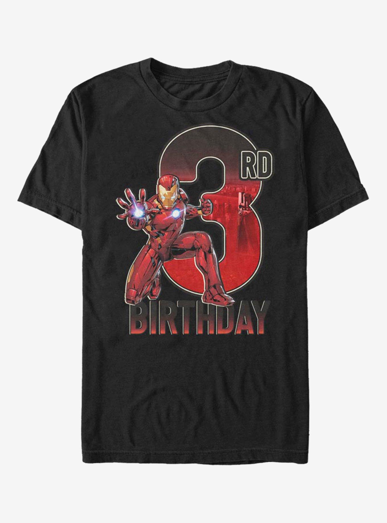 Marvel Iron Man 3rd Birthday T-Shirt, BLACK, hi-res