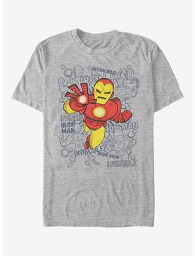Marvel Iron Man Retro Toss T-Shirt, ATH HTR, hi-res