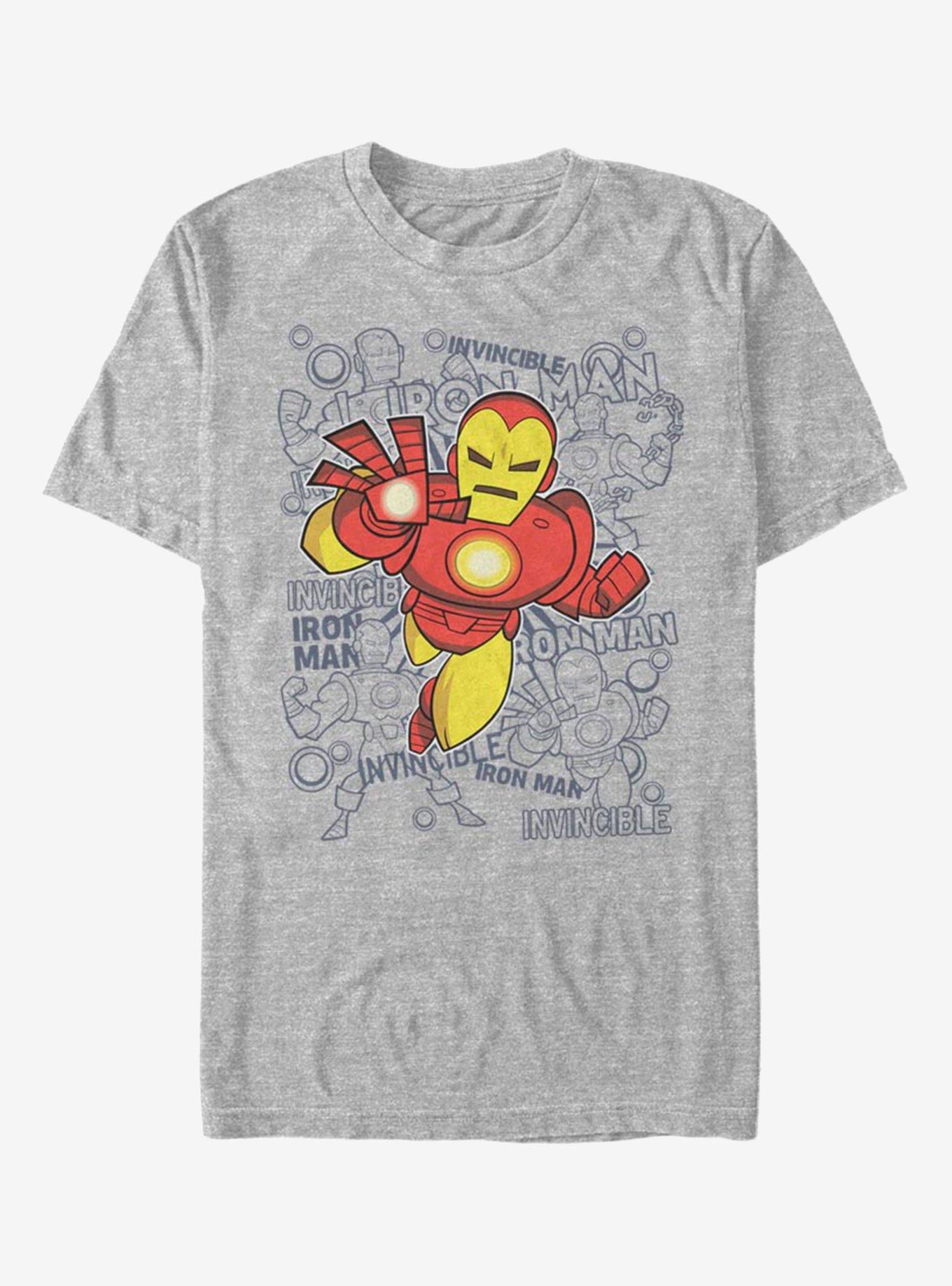 Marvel Iron Man Retro Toss T-Shirt, ATH HTR, hi-res