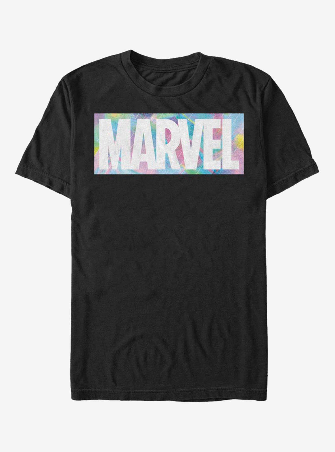 Marvel Iridescent Pop Logo T-Shirt, BLACK, hi-res