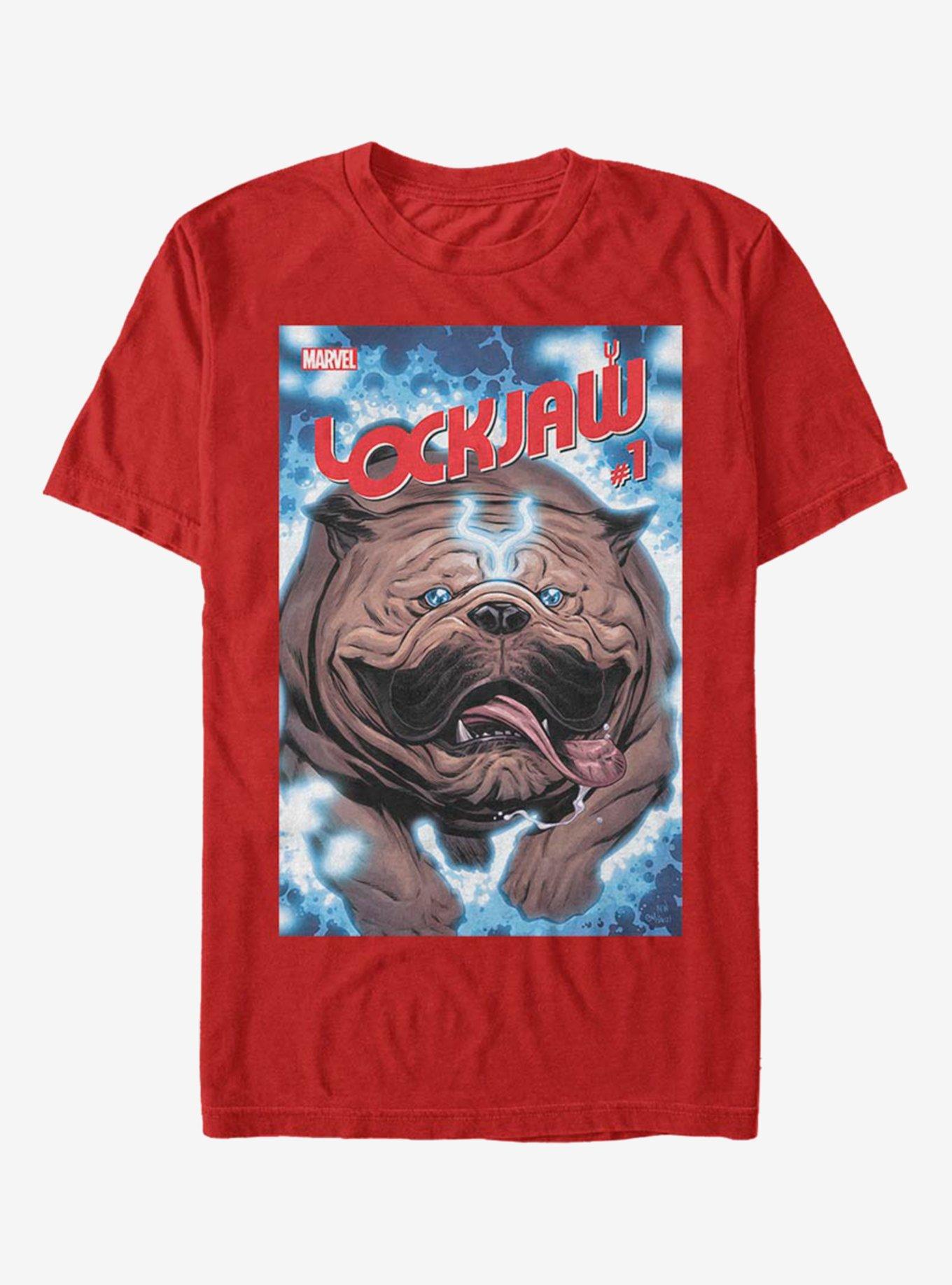 Marvel Lock Tongue T-Shirt, RED, hi-res